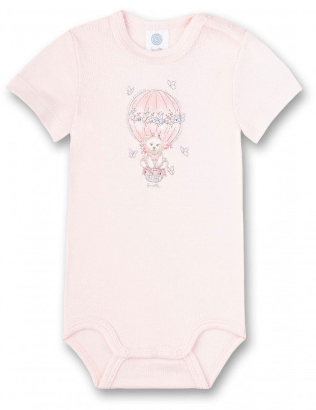 Sanetta Kurzarmbody Baby Kurzarmbody aus Baumwolle mit Bärenmotiv