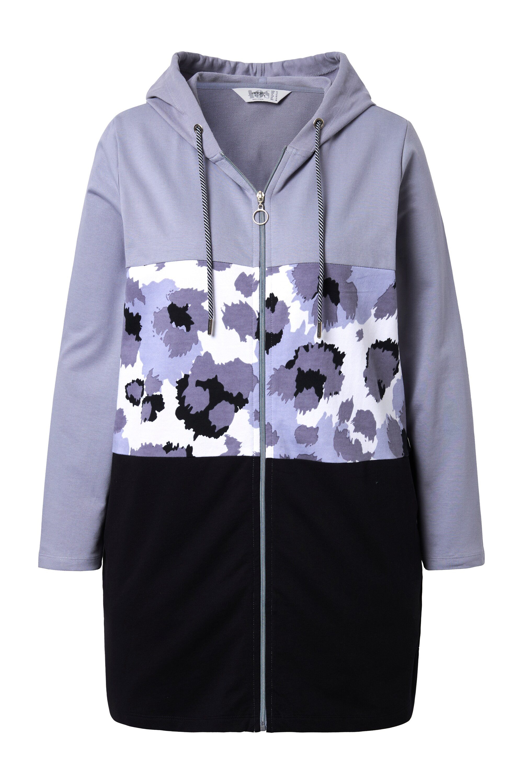 Angel of Style Sweatjacke Long-Sweatjacke A-Linie Leo-Streifen günstig online kaufen