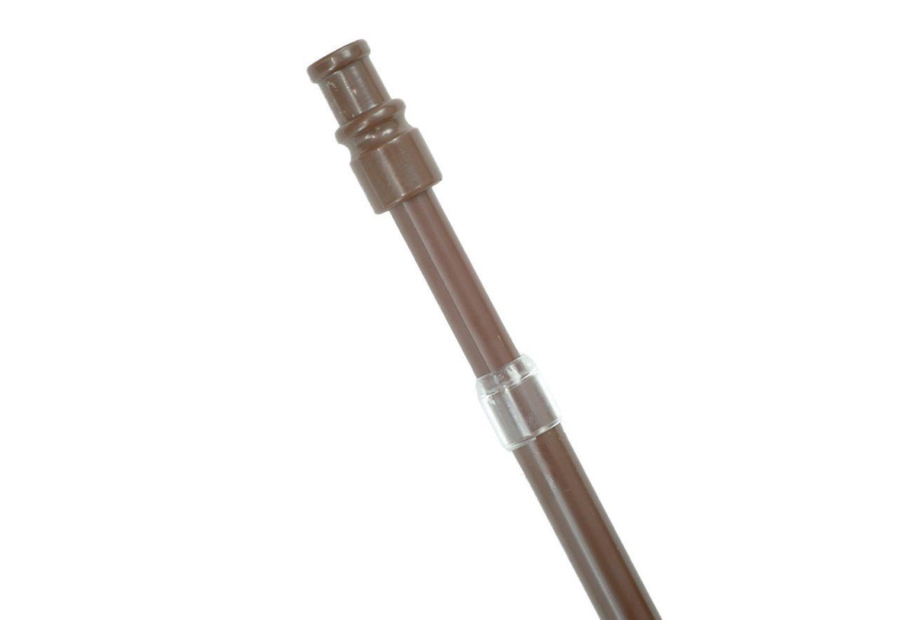 Scheibenstange California, indeko, Ø 12 mm, 1-läufig, ausziehbar, verschraubt, Metall braun