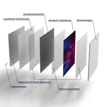 DEQORI Magnettafel 'Ultraviolette Raumteiler', Whiteboard Pinnwand beschreibbar