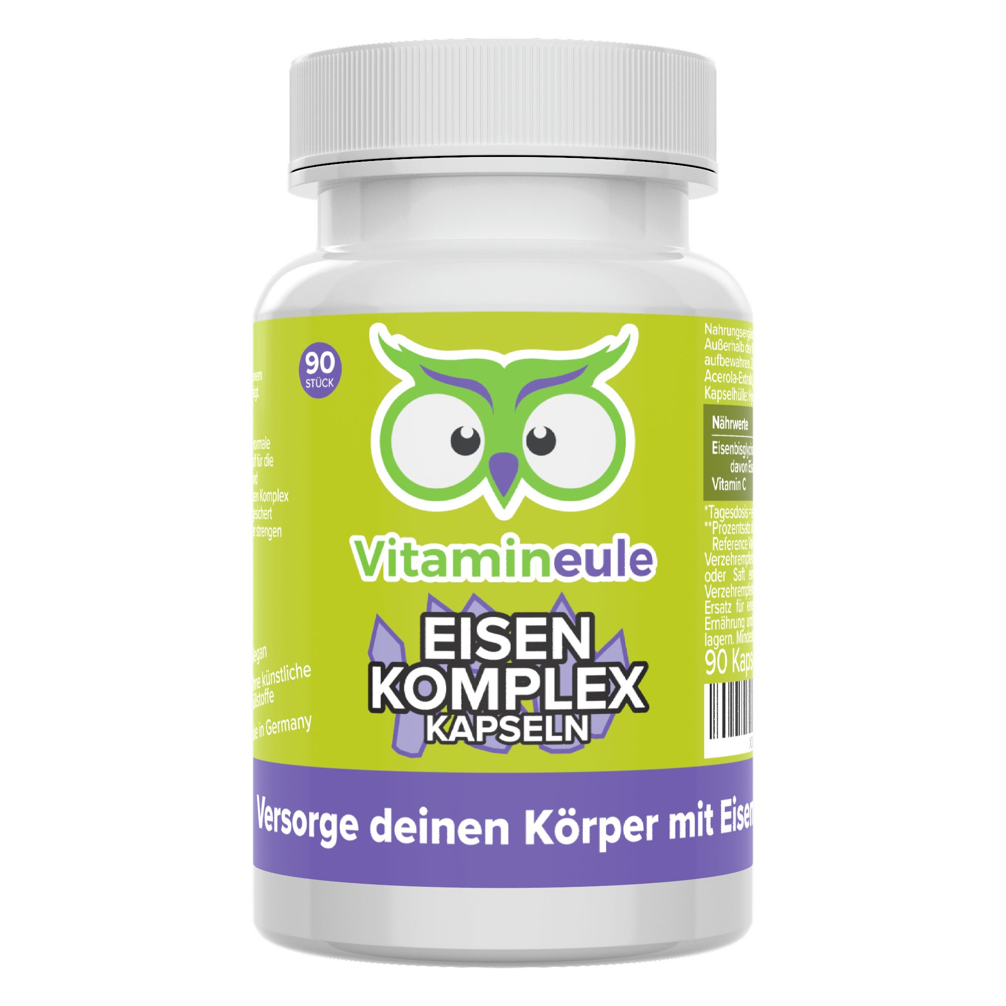 Vitamineule Eisen Kapseln - 56 mg aus Eisenbisglycinat - Kapsel