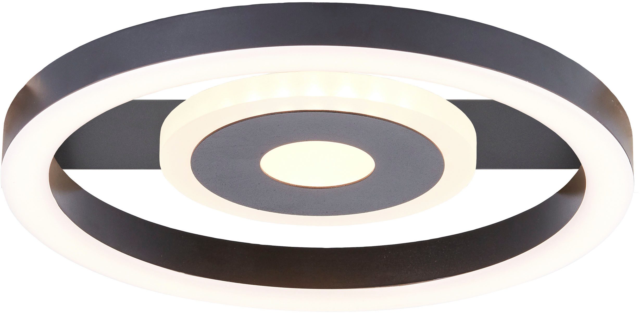 BreLight LED Deckenleuchte Maureen, LED fest integriert, Warmweiß, 3001 K warmweiß, Metall, schwarz