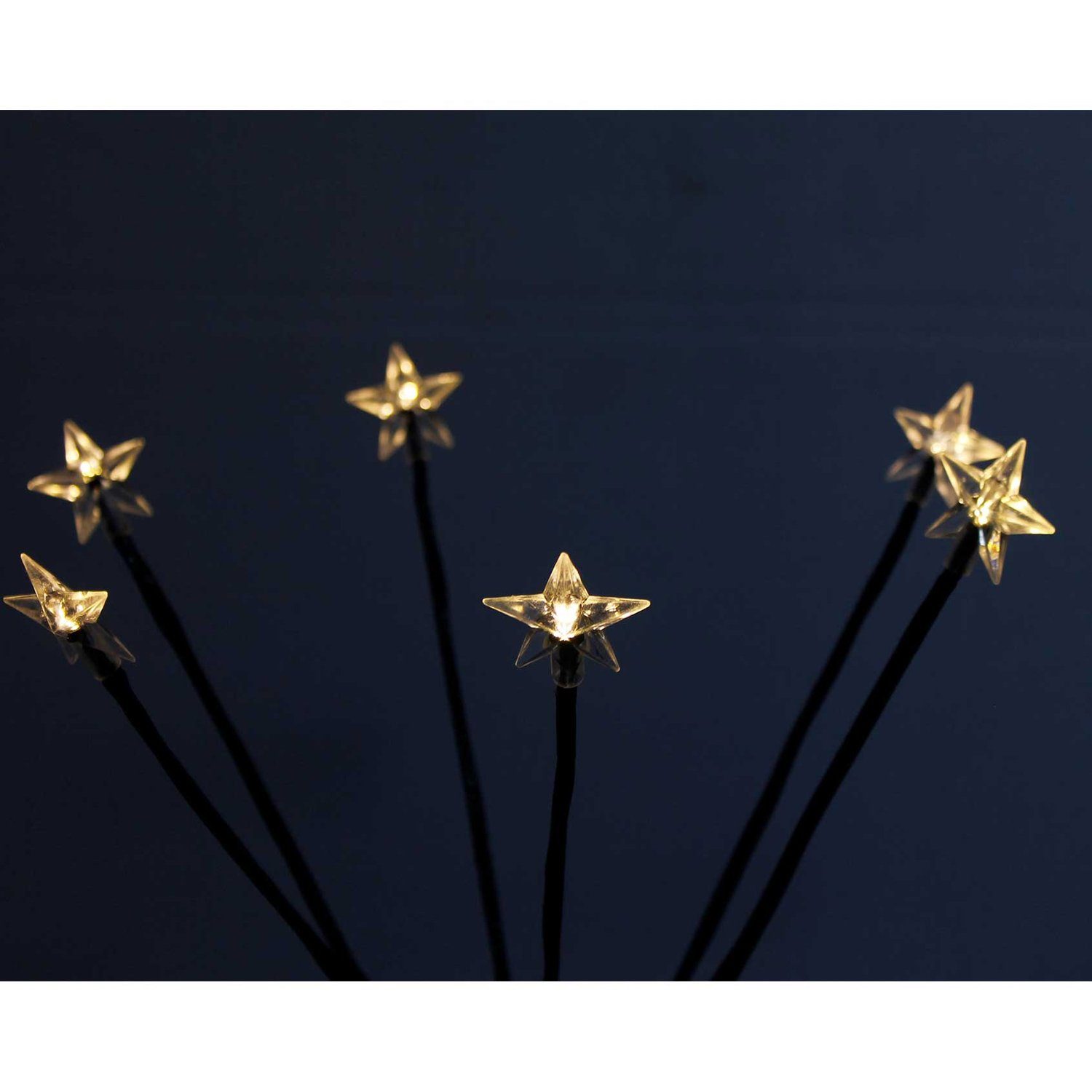 Mojawo Lichtervorhang 4er Sternen LED-Gartenleuchtstäbe 24 mit Set