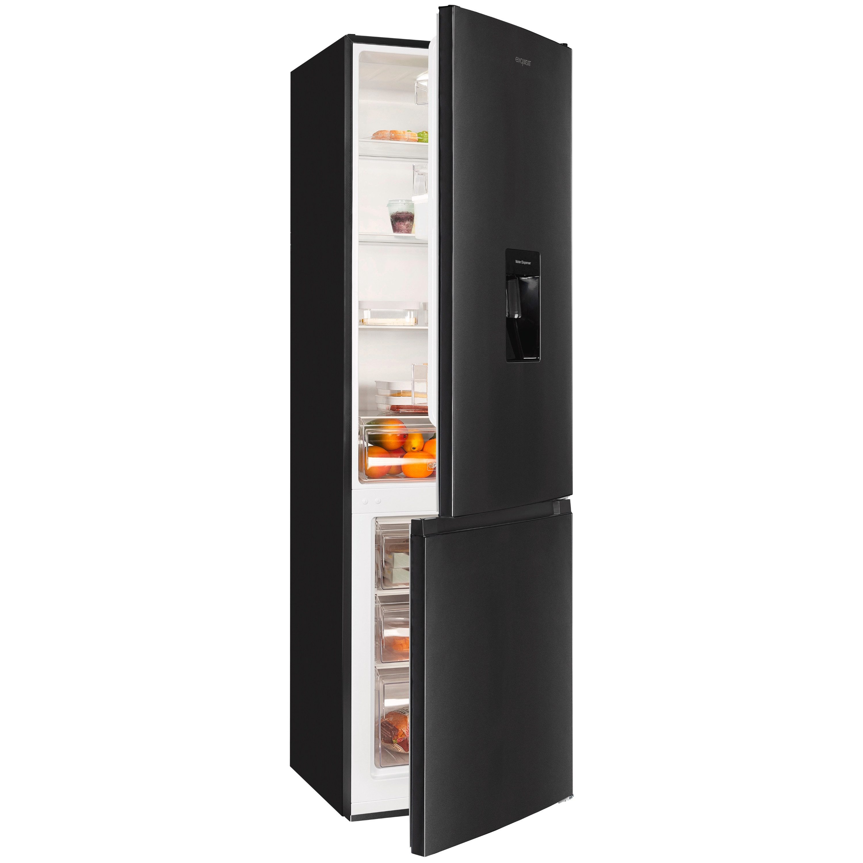 exquisit Kühl-/Gefrierkombination KGC5265-70-WS-040E, 179,5 cm hoch, 55 cm breit, 260 l Nutzinhalt gesamt, 4 Sternefach, Energieklasse E, 40 dB