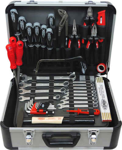FAMEX Werkzeugset 728-84 Profi Alu Werkzeugkoffer mit Werkzeug Set - PROFESSIONAL, (Werkzeugkoffer), Kapazität bis 30 kg