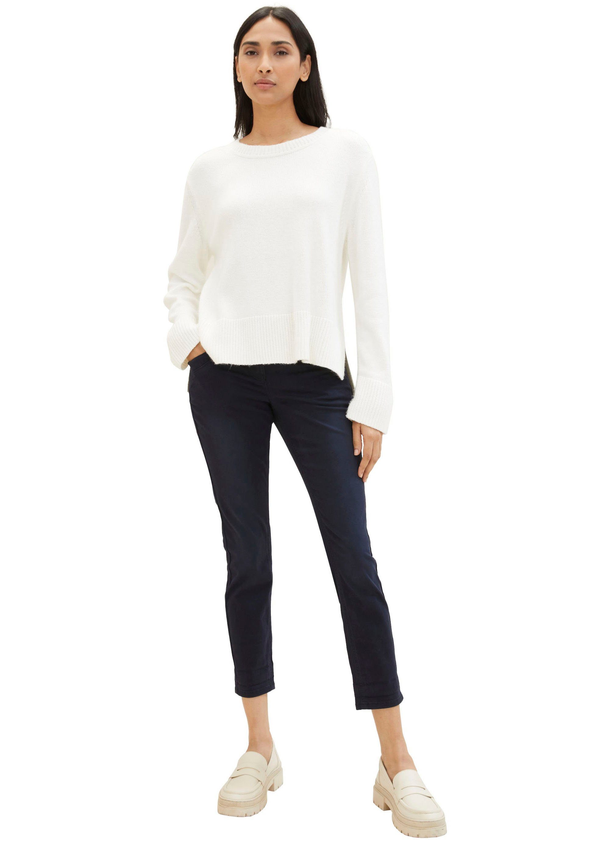 TOM TAILOR 7/8-Hose TOM TAILOR Tapered mit Bindeband am Bündchen