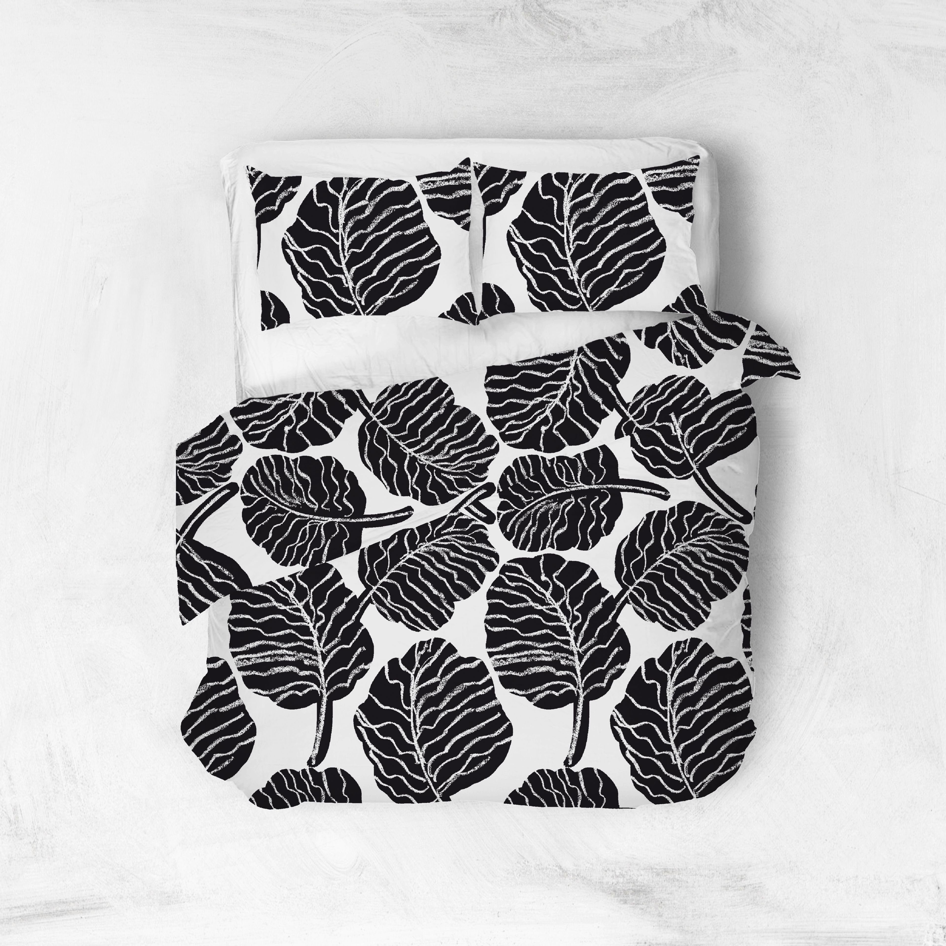 SENSE EIGHT Bettwäsche GIANT LEAVES, Mako-Satin, günstig online kaufen