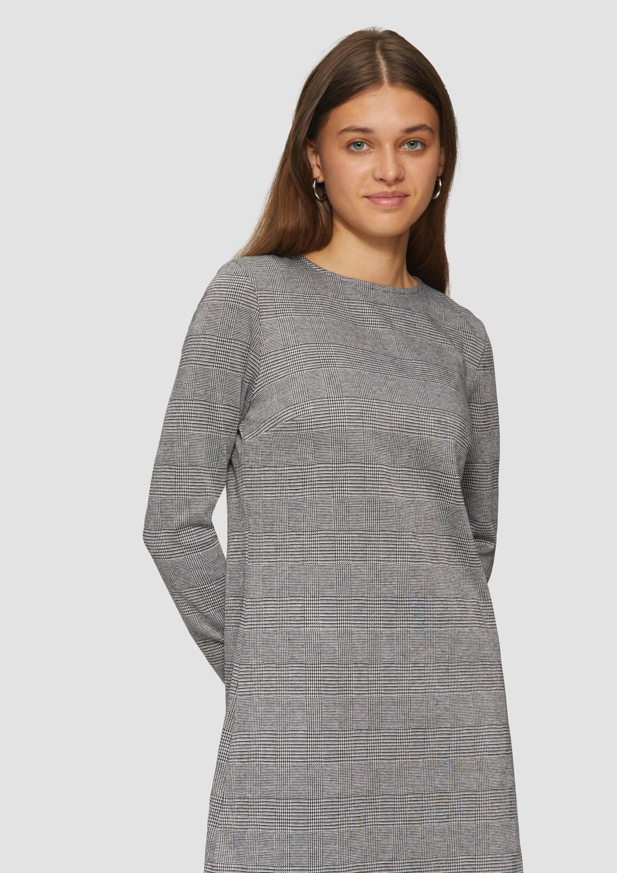 QS Minikleid Kleid Kurzes gemustertes Kleid aus Interlockjersey