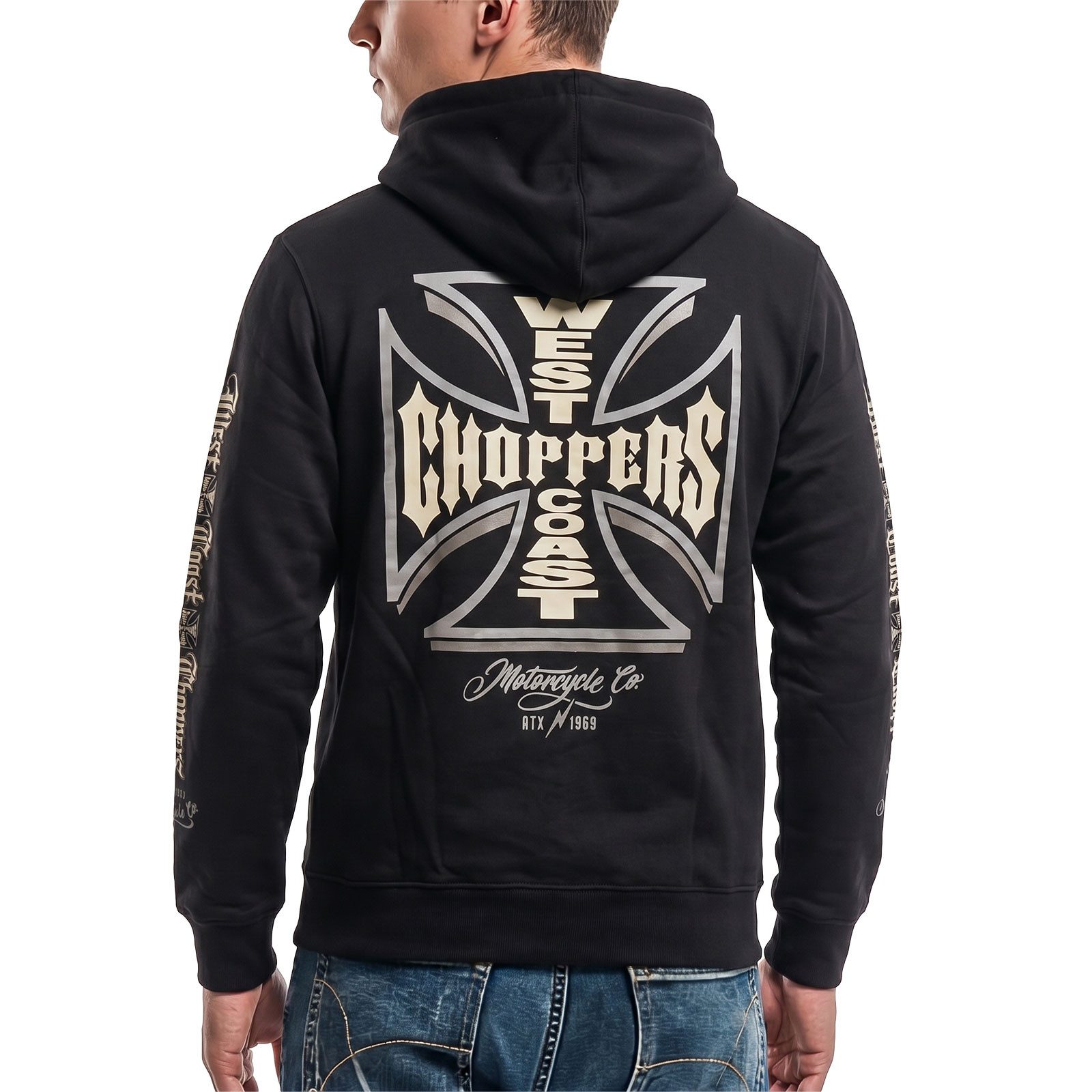 West Coast Choppers Kapuzensweatjacke Sweatjacke West Coast Chopper Gangscript