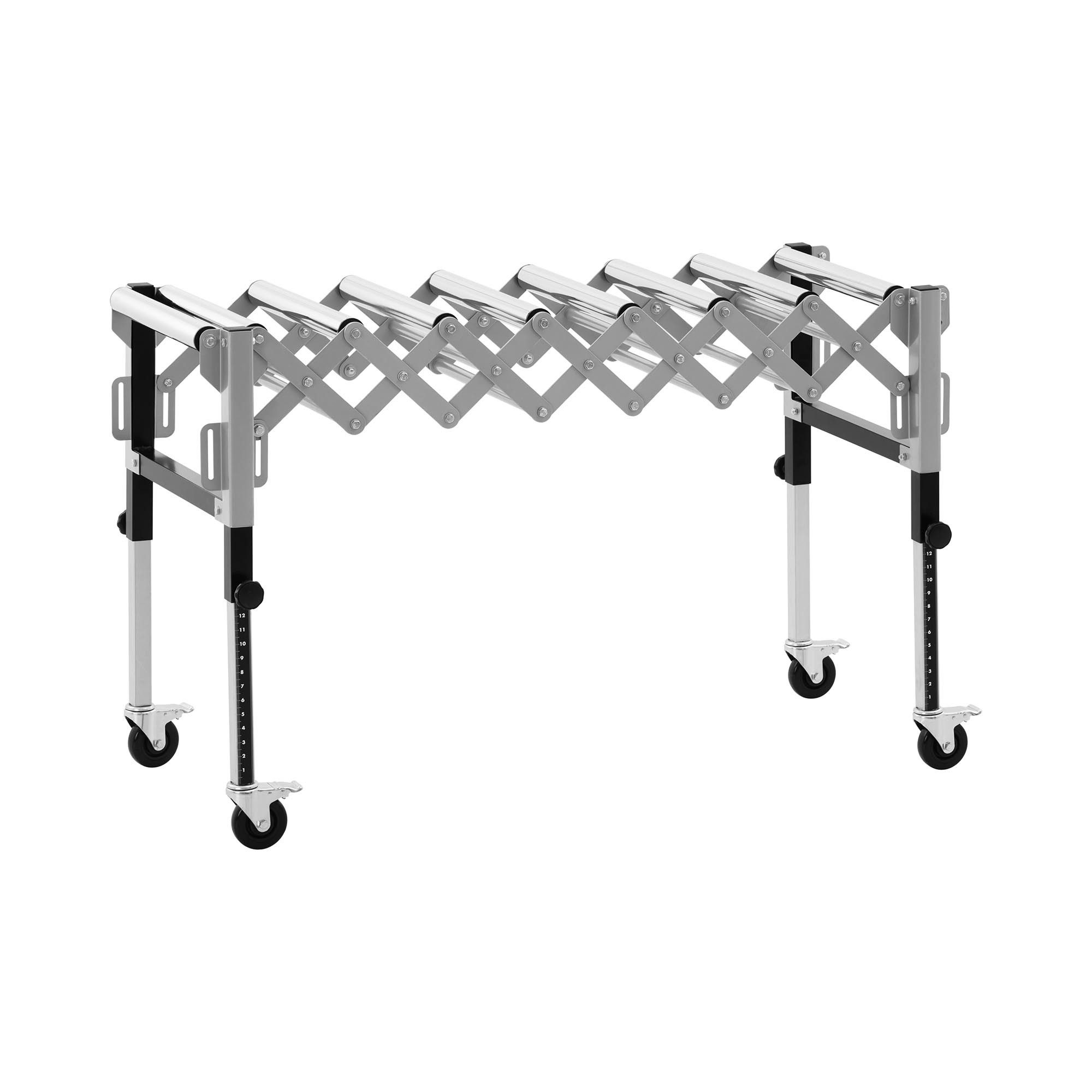 MSW Werkbank Mobile Rollenbahn 9 Rollen Förderanlage 130 kg 147 cm faltbar