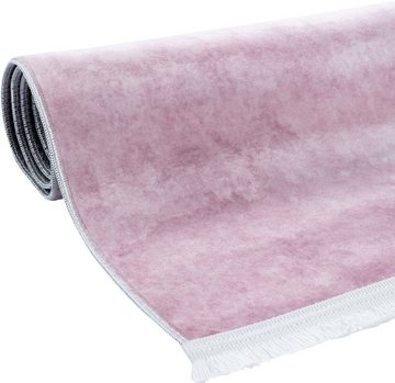 Teppich Reyna, Sehrazat, rechteckig, Höhe: 8 mm, waschbar,Seiden-Optik,mit weichem Glanz Garn, rutschfest,Pflegeleicht