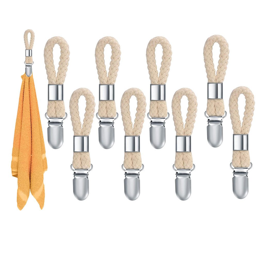 TUWENA Handtuchhaken 8 Stück Handtuch Clips zum Aufhängen, Handtuchclips mit Schlaufen, (8-St)