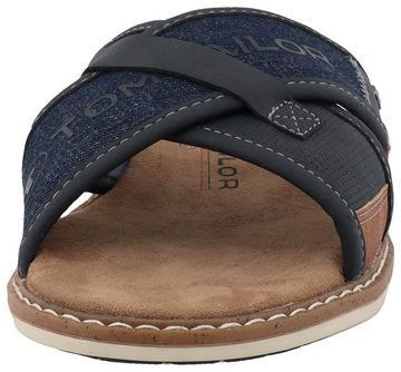 TOM TAILOR Pantolette, Sommerschuh, Schlappen, Poolslides, in Schuhweite G (weit)