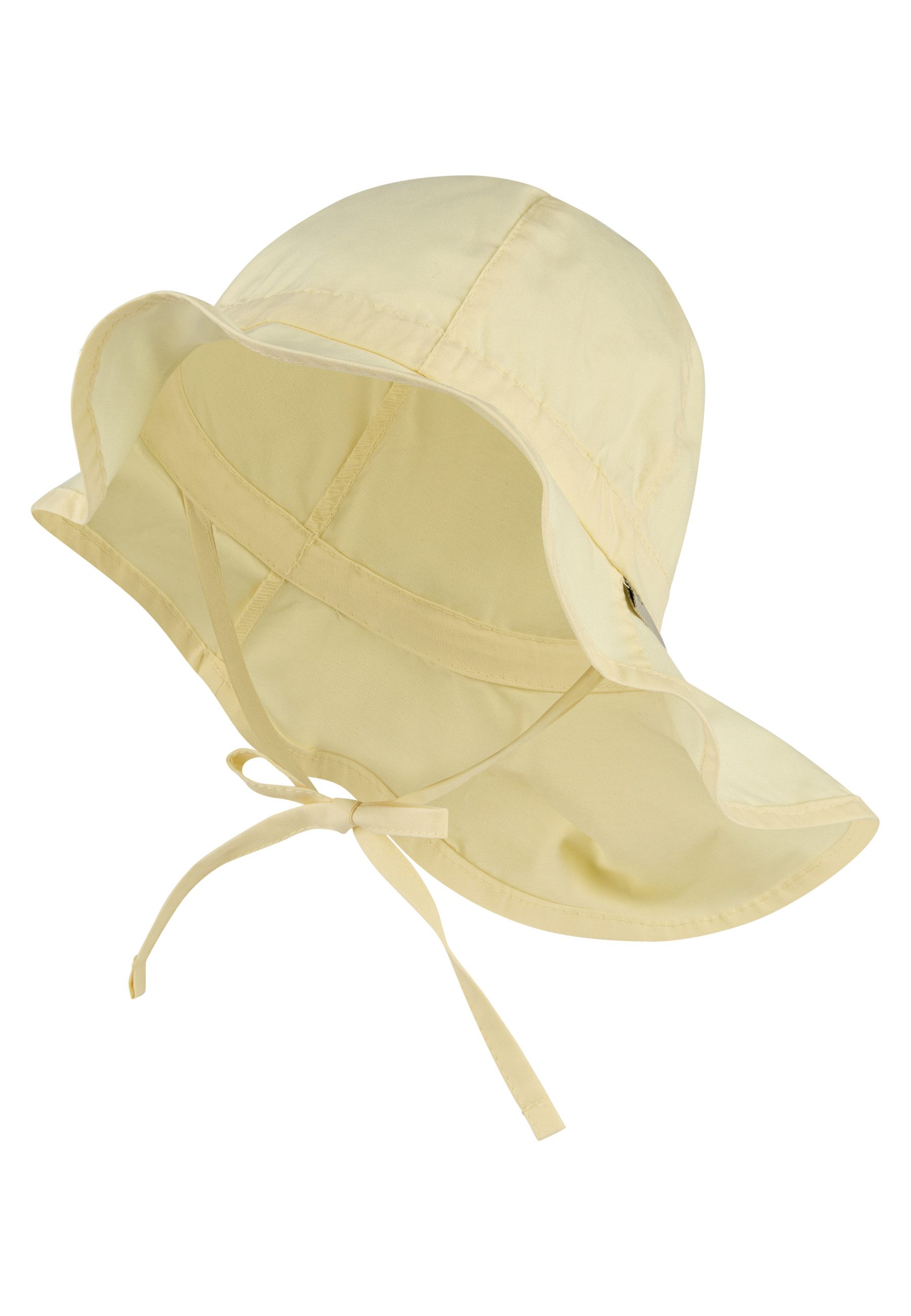 Sterntaler® Schirmmütze 50+ Sonnenhut uni (1-St) Mütze mit Nackenschutz und Größenregulierungsband