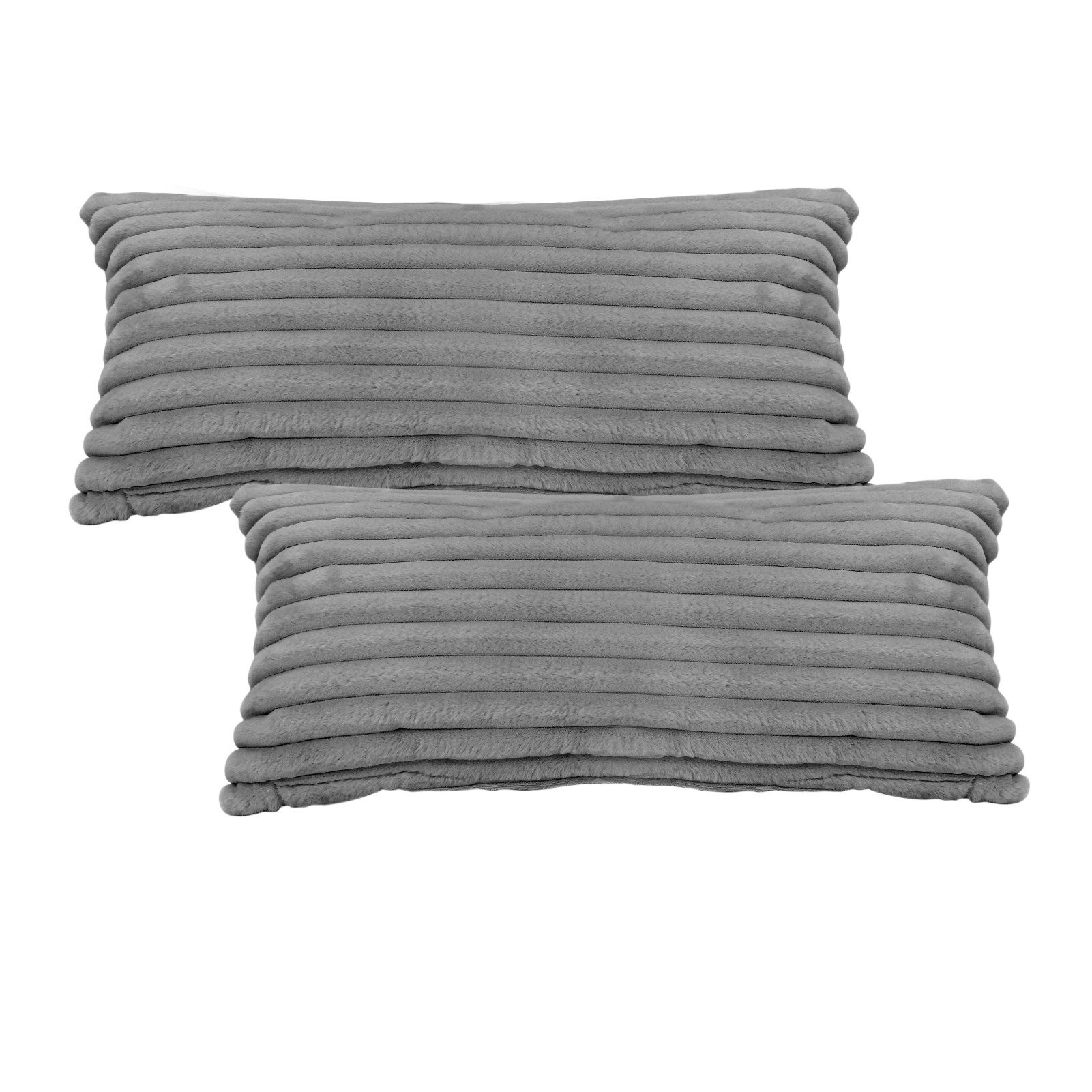 KEAYOO Bettwäsche Flauschiger Kunstfell-Streifen, 2 teilig, Plüsch Bettwäsc günstig online kaufen