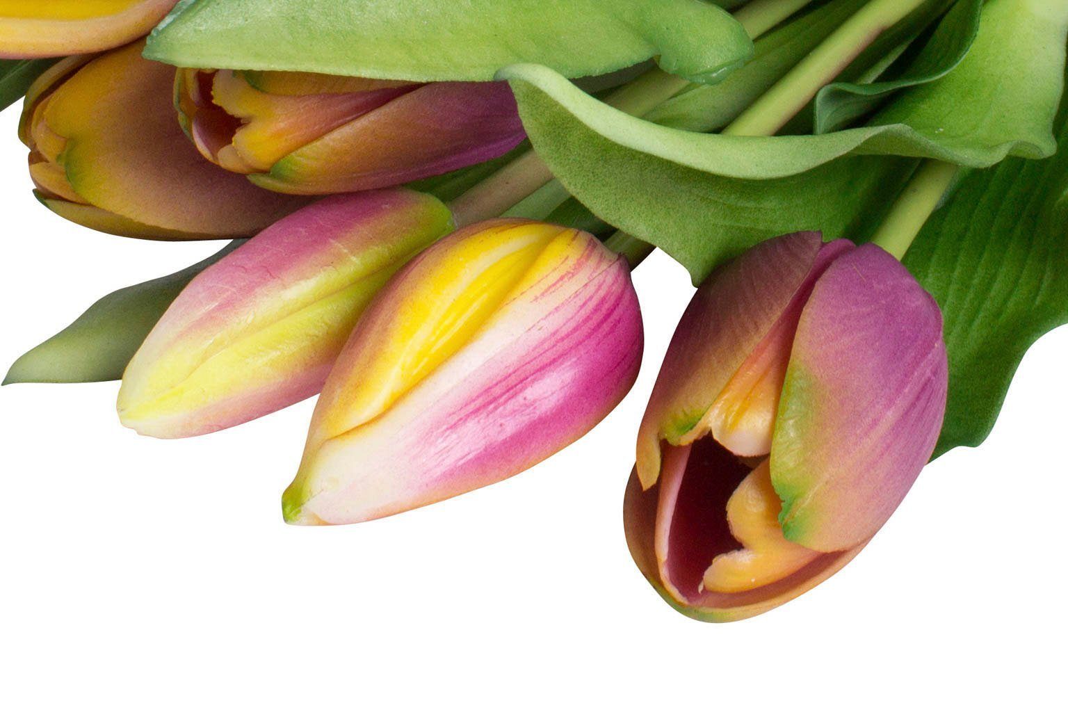 32 im Botanic-Haus, Tulpenbündel Kunstblume 7er-Set Höhe Tulpe, cm, Willa mauve/gelb