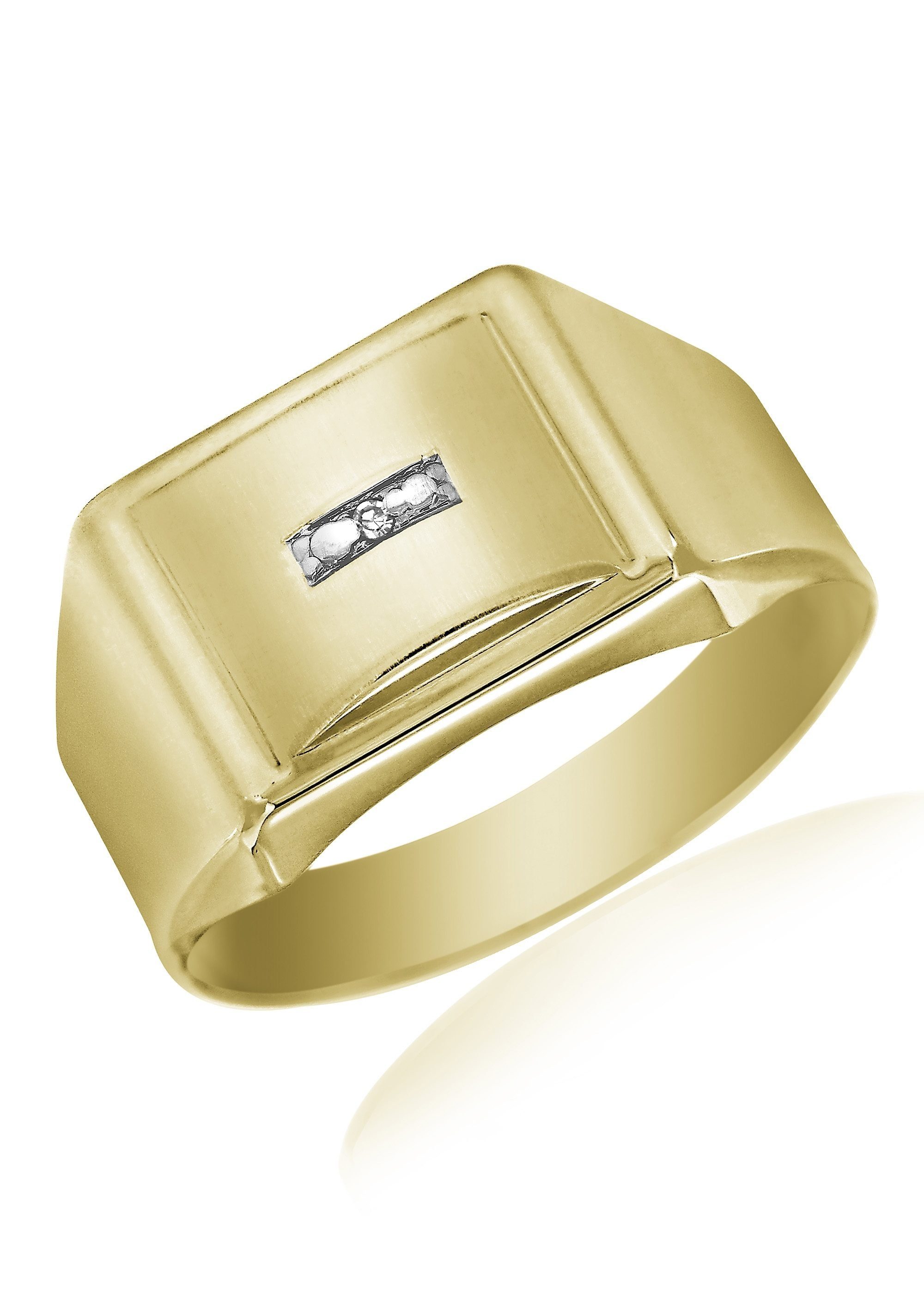 Firetti Siegelring Schmuck Geschenk Gold 333 Herrenring Goldring, mit Diamant