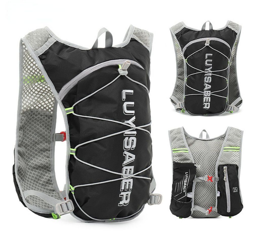Blusmart Trinkrucksack Trinkrucksack Laufweste Trailrunning Rucksack Damen Herren (Ultraleicht, Wasserdicht, Reflektierend Lauf Weste), Für Sport Radfahren Klettern Wandern Trail Marathon