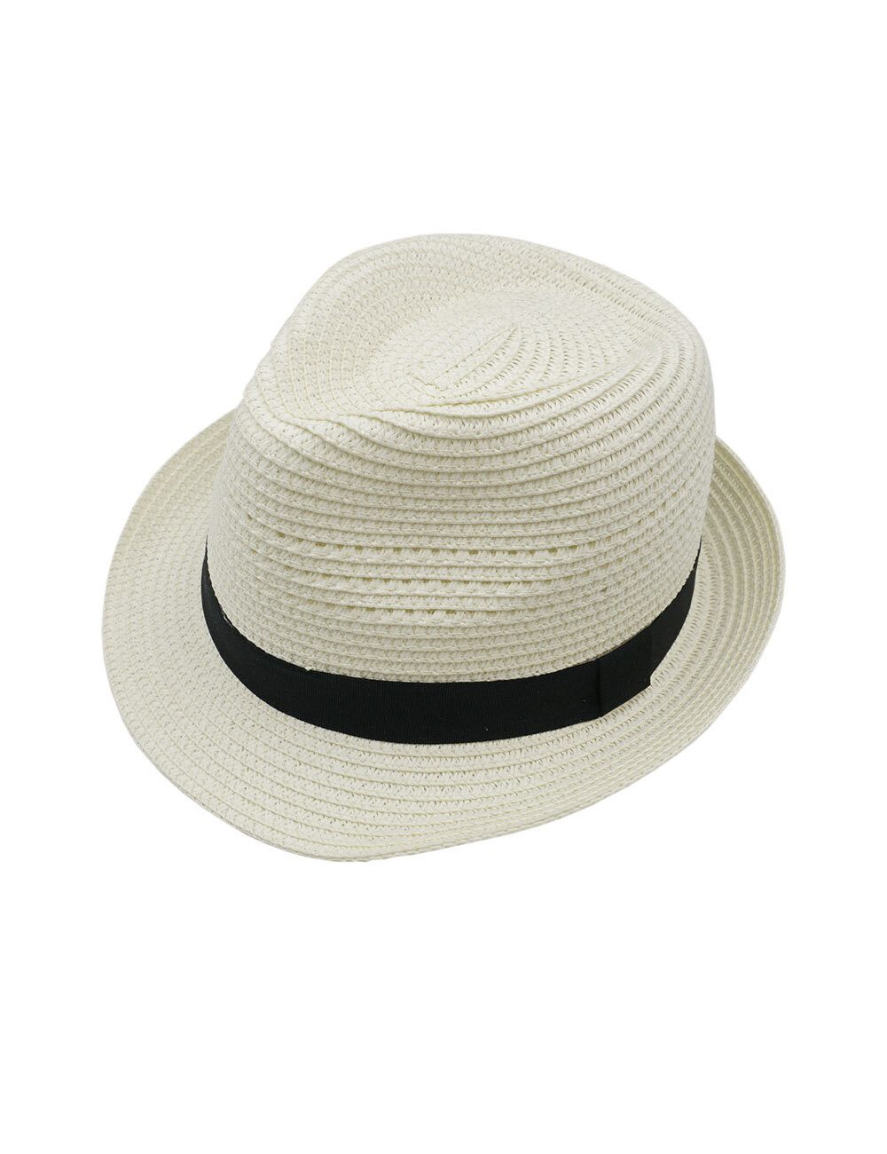 CAPO Strohhut Strohhut Trilby Hutband, Lochmuster (1-St)