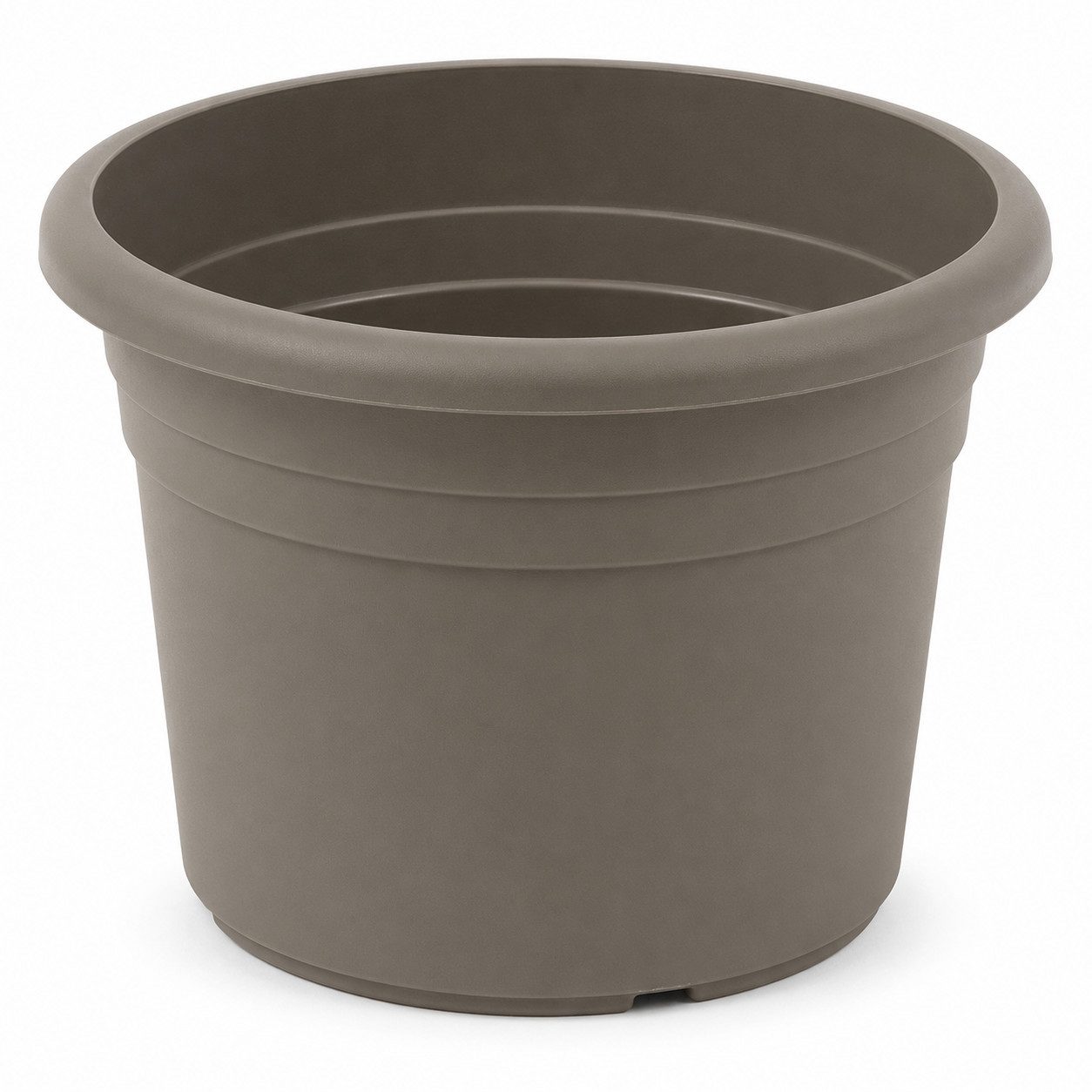 Testrut Blumentopf Pflanzkübel taupe Fiona rund für stilvolle Außenbereiche