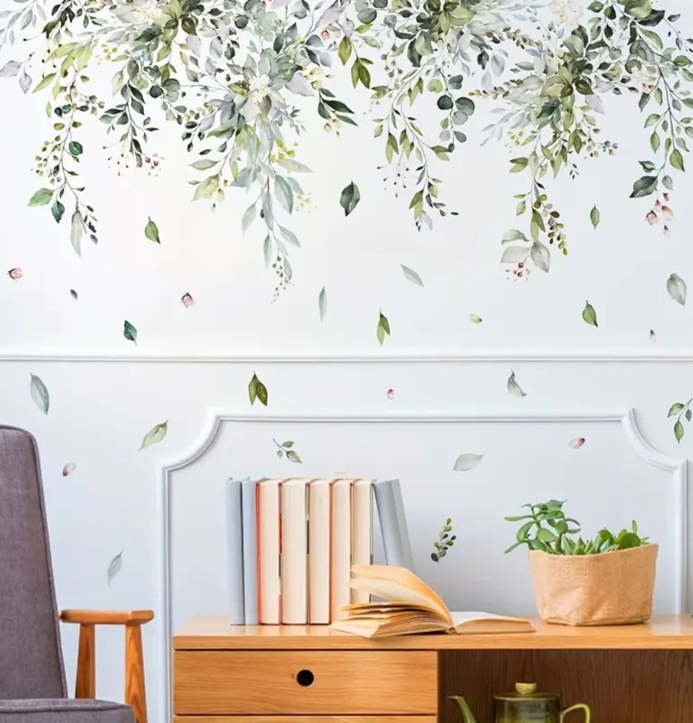 Montegoni Wandsticker Wandtattoo Blätter & Ranken 90×30 cm – Natur Design f günstig online kaufen