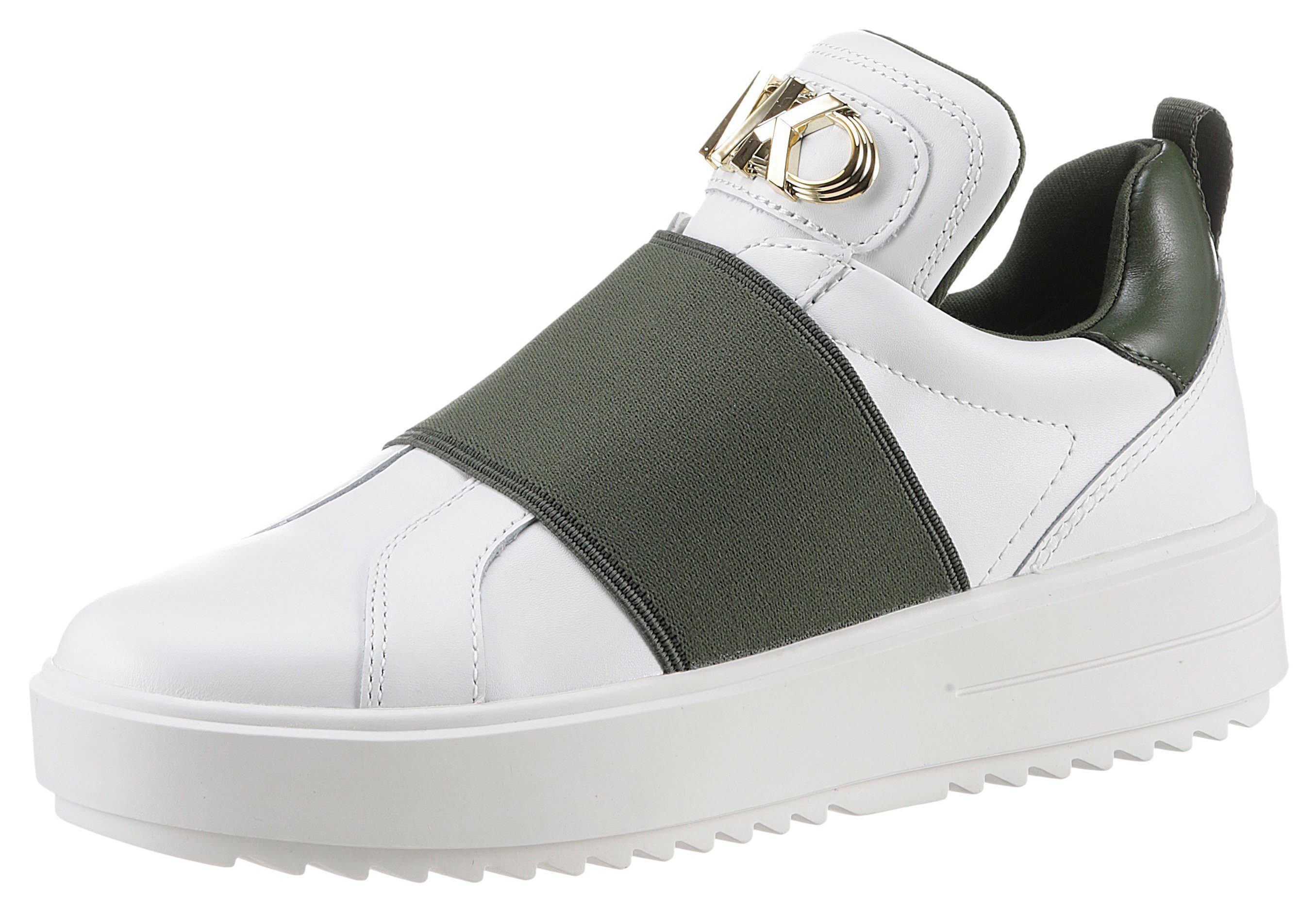 MICHAEL KORS EMMETT STRAP SLIP ON Slip-On Sneaker mit edlem Schmuckelement