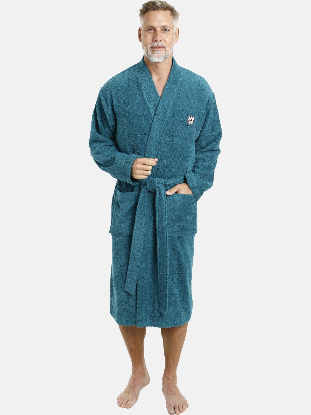 Jan Vanderstorm Bademantel JANNING, Langform, Baumwolle, -, aus angenehm we günstig online kaufen