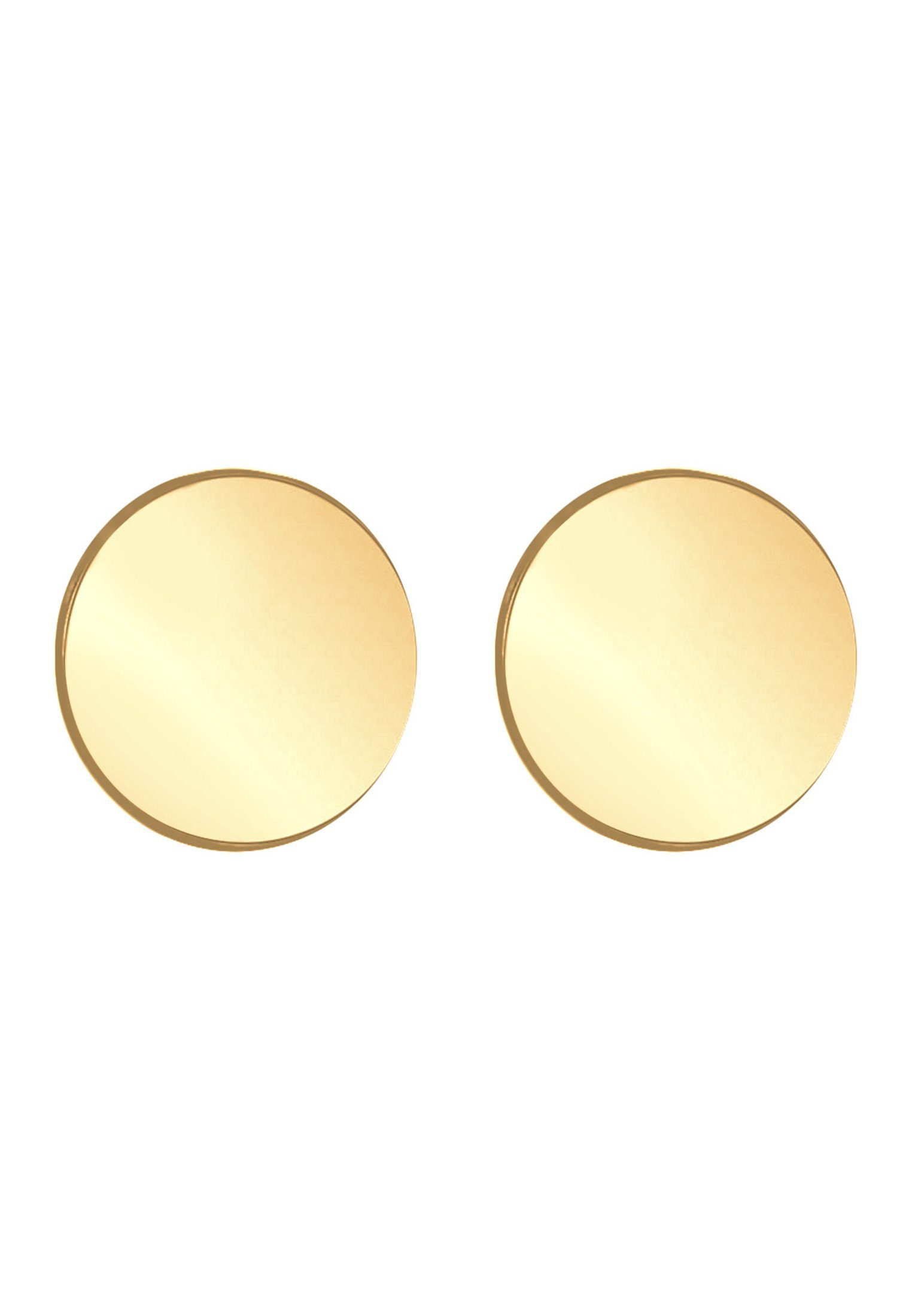 Elli Paar Ohrstecker Rund Kreis Emaille Geo 925 Silber vergoldet, Geo, Kreis | Ohrstecker