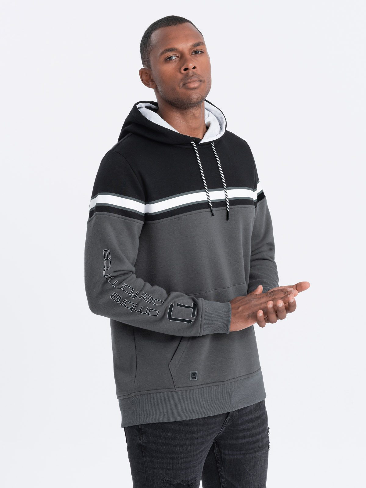 OMBRE Kapuzensweatshirt Trikolore-Kapuzenpullover für Männer günstig online kaufen