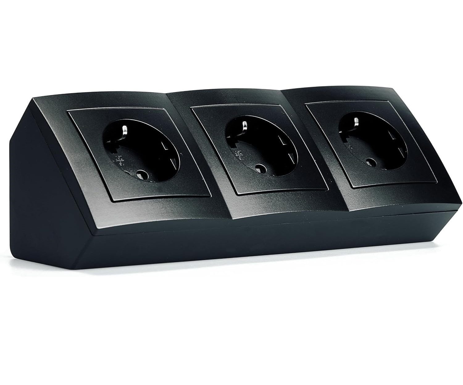 McPower MC POWER Flair Steckdosenblock Ecksteckdose Unterbausteckdose 230V/16A Mehrfachsteckdose