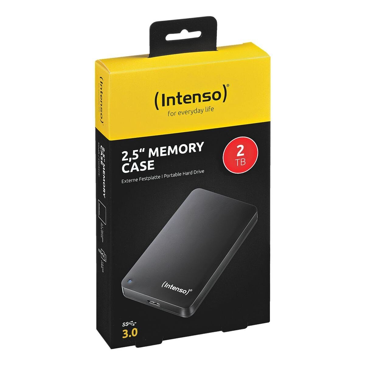 Intenso MemoryCase externe HDD-Festplatte (2 Lesegeschwindigkeit, MB/S TB) 85 75 2,5" Schreibgeschwindigkeit MB/S