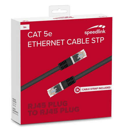 Speedlink »Speedlink High-End Netzwerk-Kabel Cat 5e STP RJ45 Gigabit Patchkabel LAN DSL VDSL Cat5e für PC Ethernet Switch Hub Patchpanel Notebook Laptop Router Modem etc« Netzwerkkabel, RJ-45 (Ethernet), (300 cm), Universal, Cat5e, Gigabit
