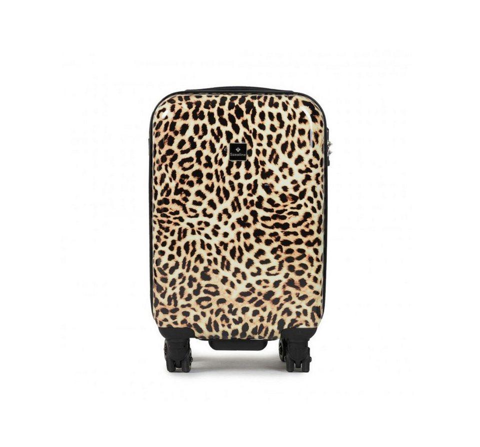 Saxoline® Koffer Leopard, mit Tragegriff, Gestänge mit Push-Button