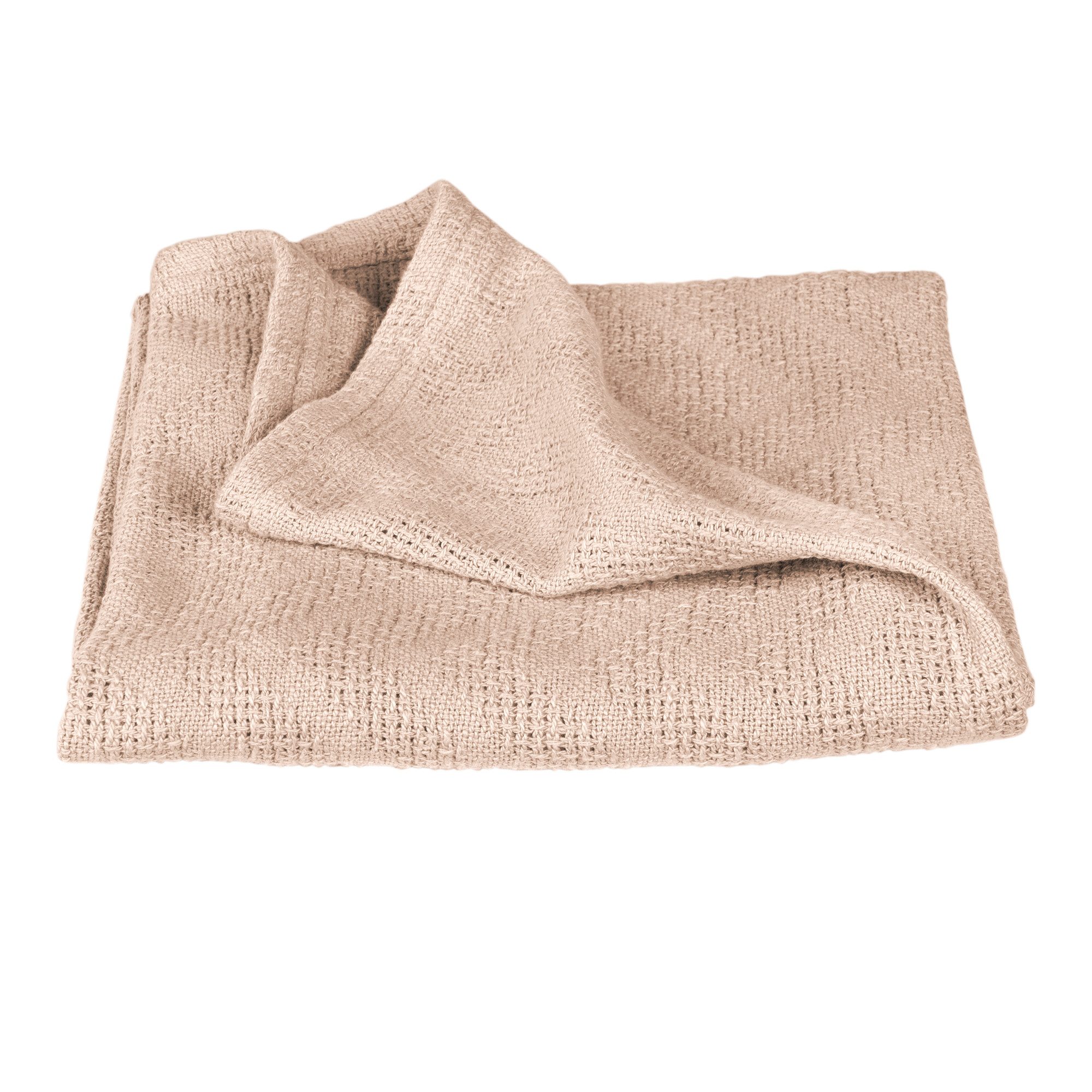 Babydecke Frosty Almond 80 x 80 cm - Kuscheldecke in Strickoptik für Babys