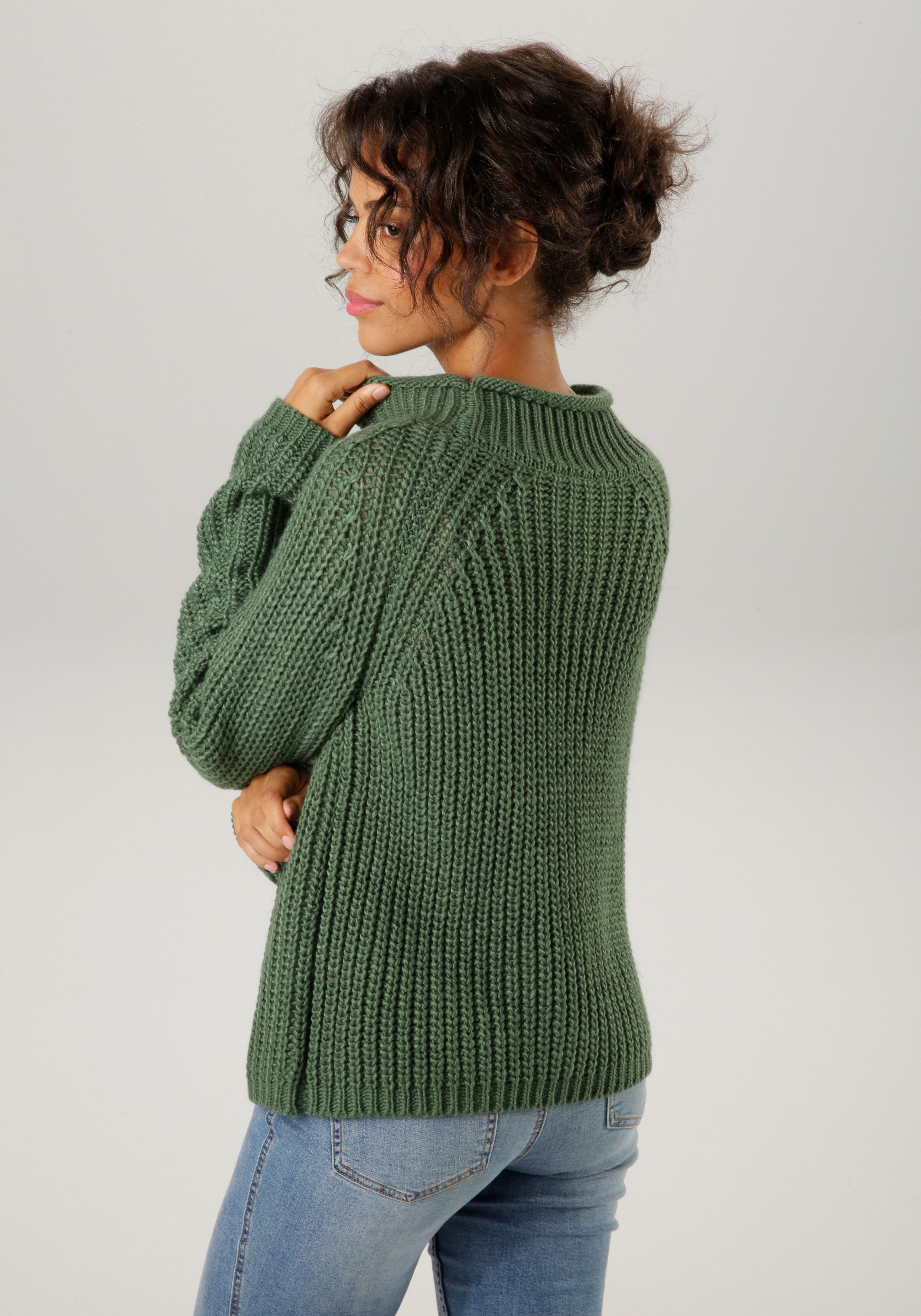 Aniston CASUAL Strickpullover mit Rollkante am günstig online kaufen