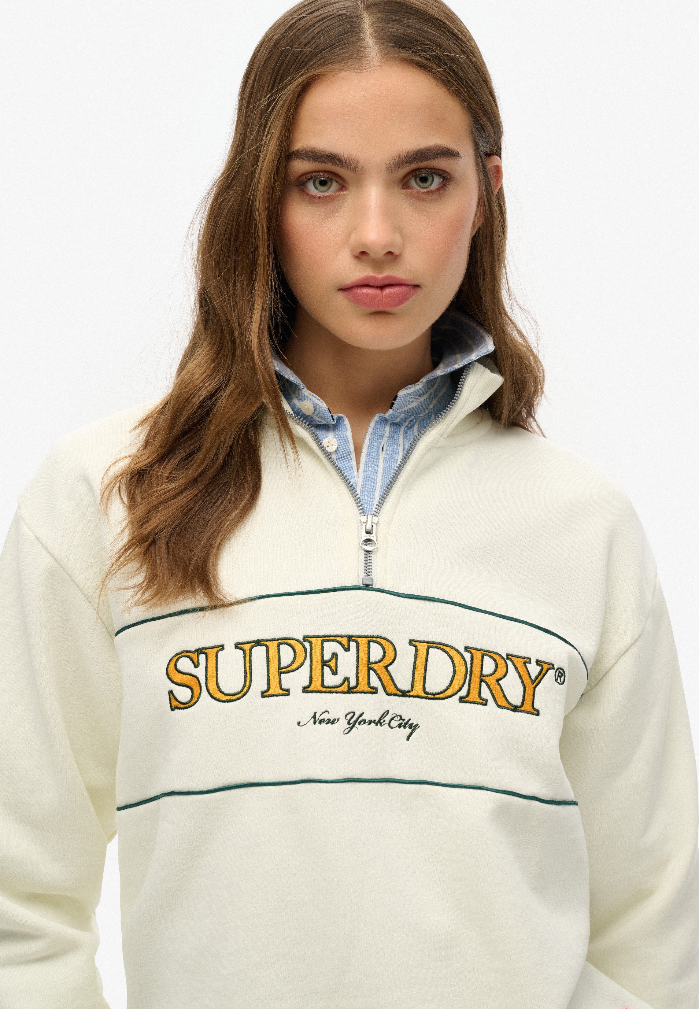 Superdry Sweatshirt COUNTRY CLUB LOOSE HALF ZIP günstig online kaufen