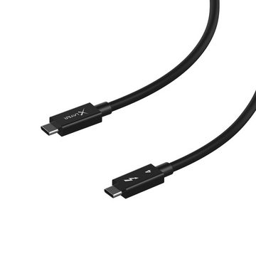 XLAYER USB-C Thunderbolt 4 Black 1 m Smartphone-Kabel, USB-C, Thunderbolt, USB-C, Thunderbolt (100.00 cm)