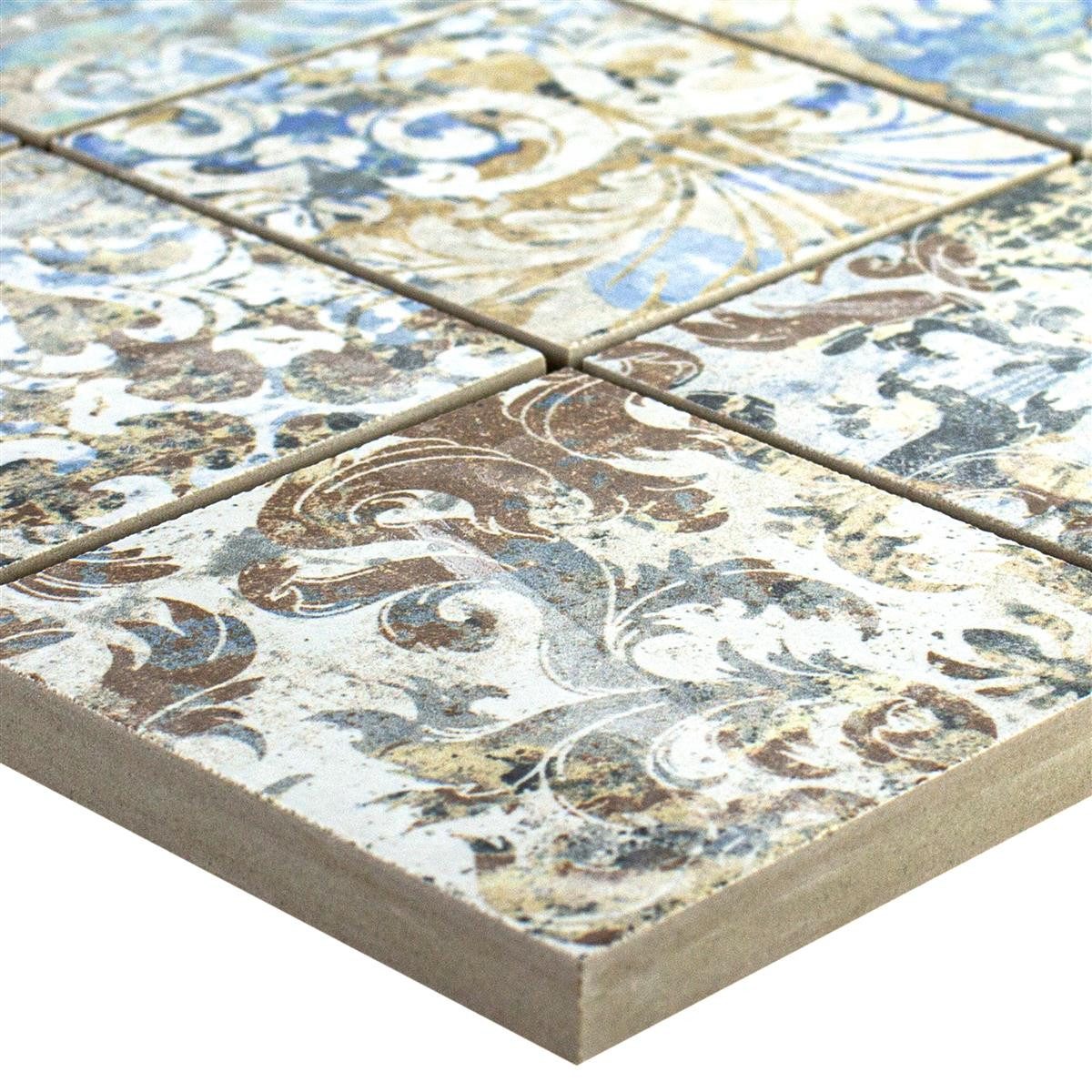 Mosafil Mosaikfliesen Keramikmosaik Fliesen Patchwork Bunt 71x71mm, Feinsteinzeug 29.500x29.500, bunt, Rutschfest