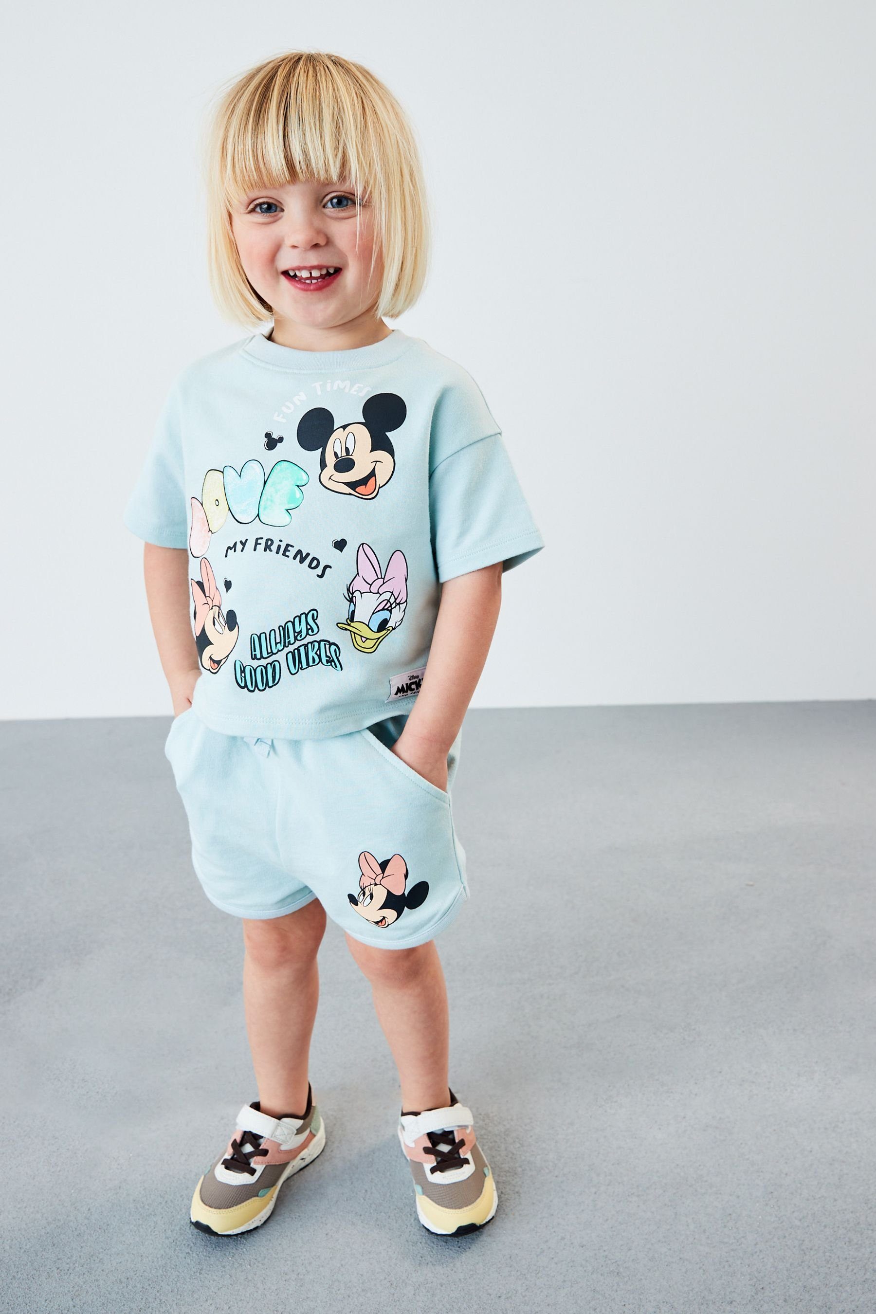 Next T-Shirt & Shorts Disney kurzes Set (2-tlg) Blue Mickey & Friends