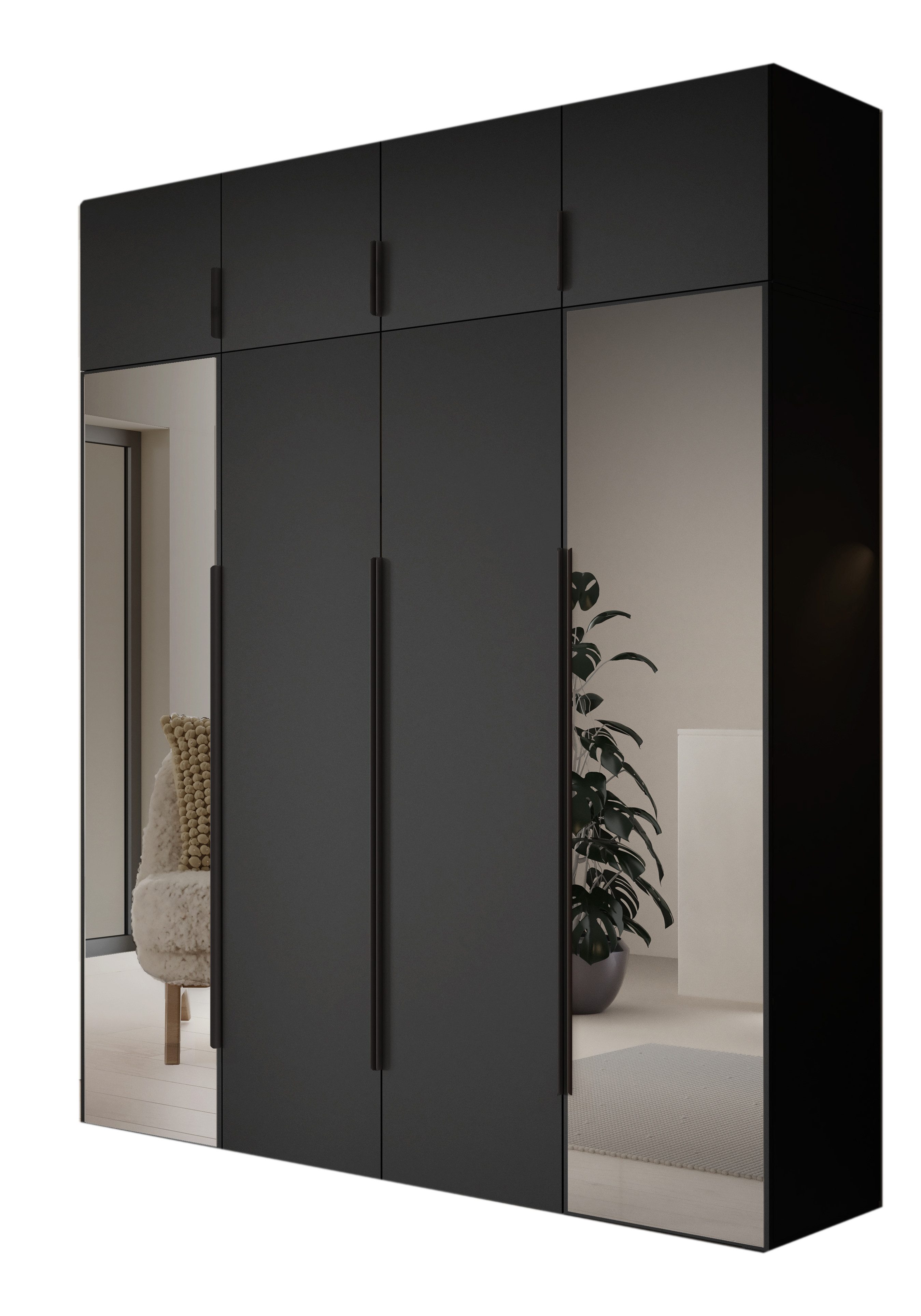 Compleo Drehtürenschrank Kleiderschrank mit Aufsatz, Hochschrank, günstig online kaufen