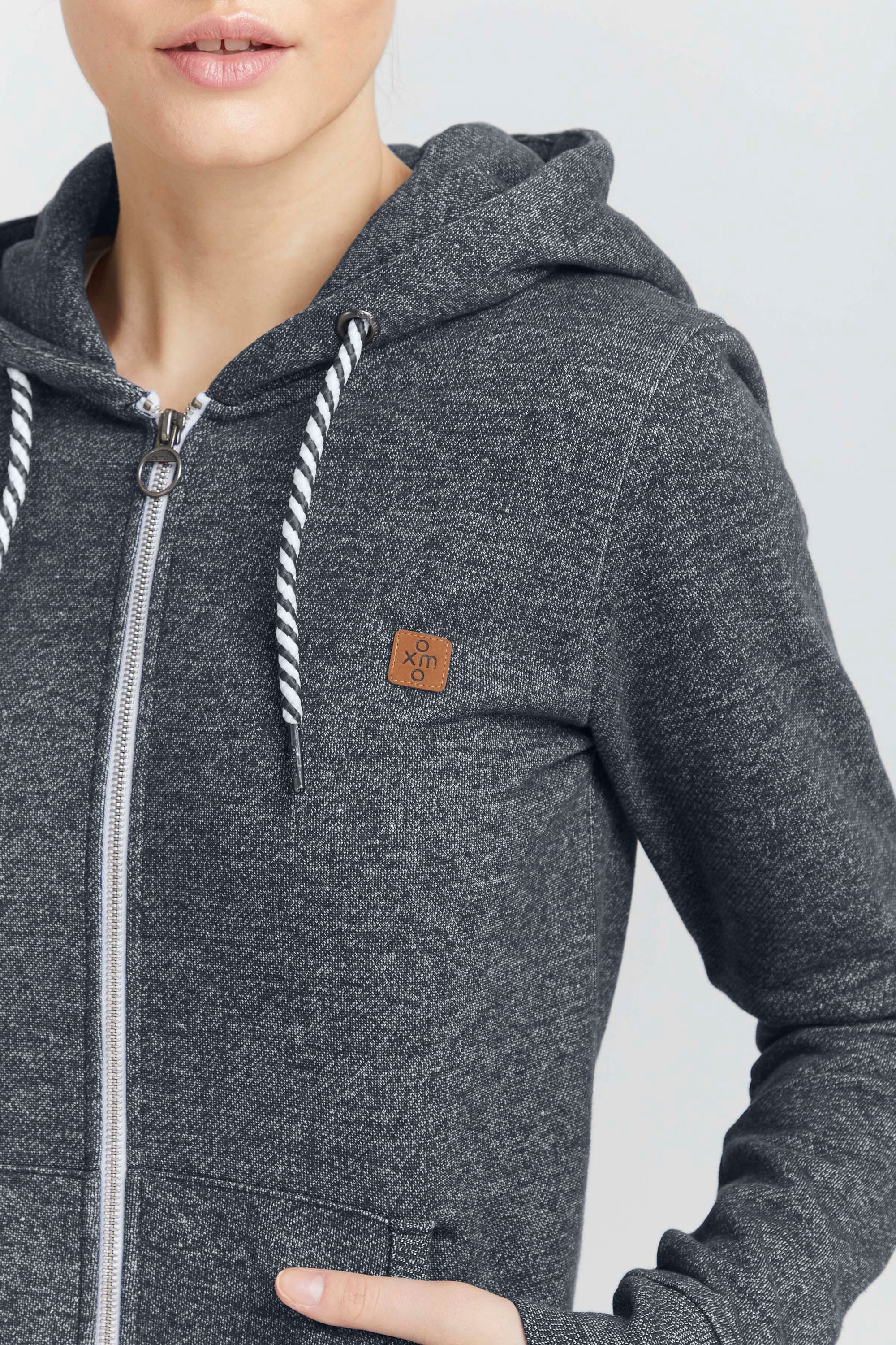 OXMO Kapuzensweatjacke OXCelia Sweatshirtjacke mit Kapuze