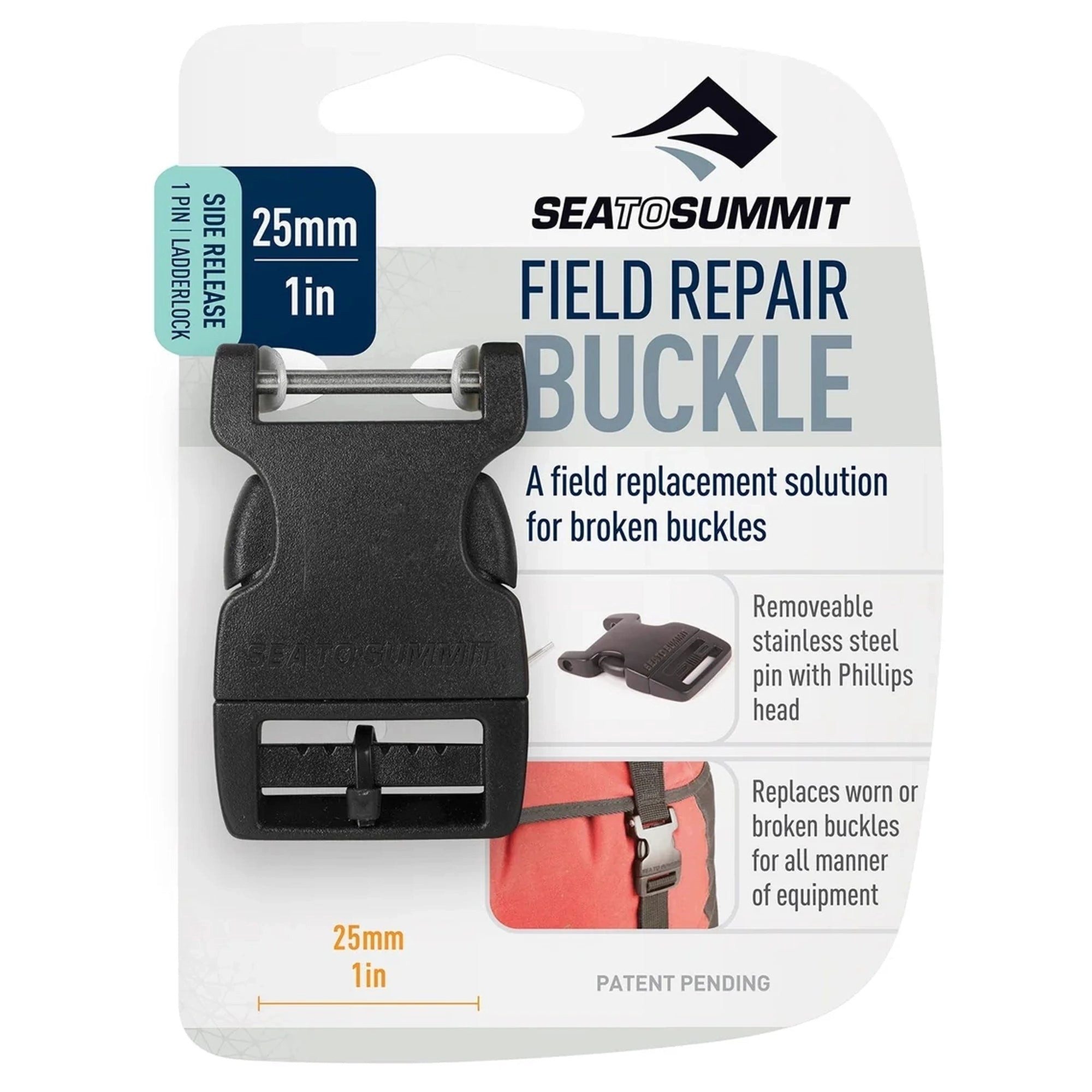 sea to summit Rucksack Field Repair Buckle - 2-Wege-Gurtschnalle 1 Pin 25 mm (black)