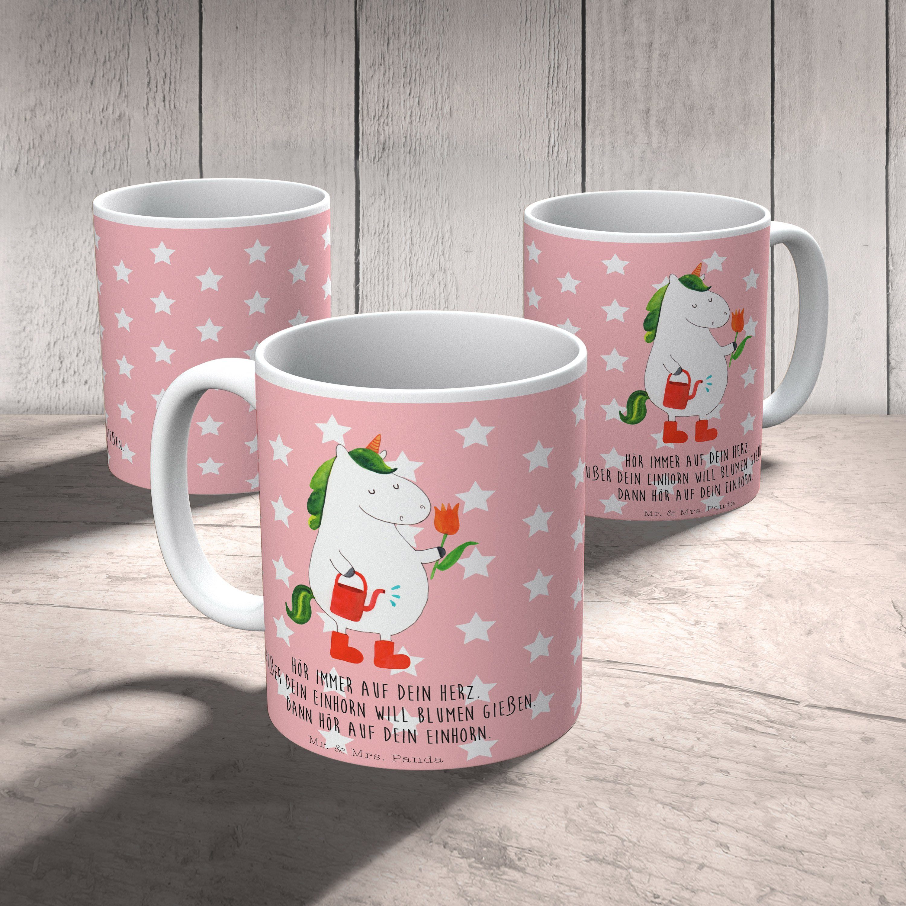 Mr. & Mrs. Einhörner, Keramik Rot Panda Einhorn Teebech, Pastell - - Gärtner Pegasus, Tasse Geschenk