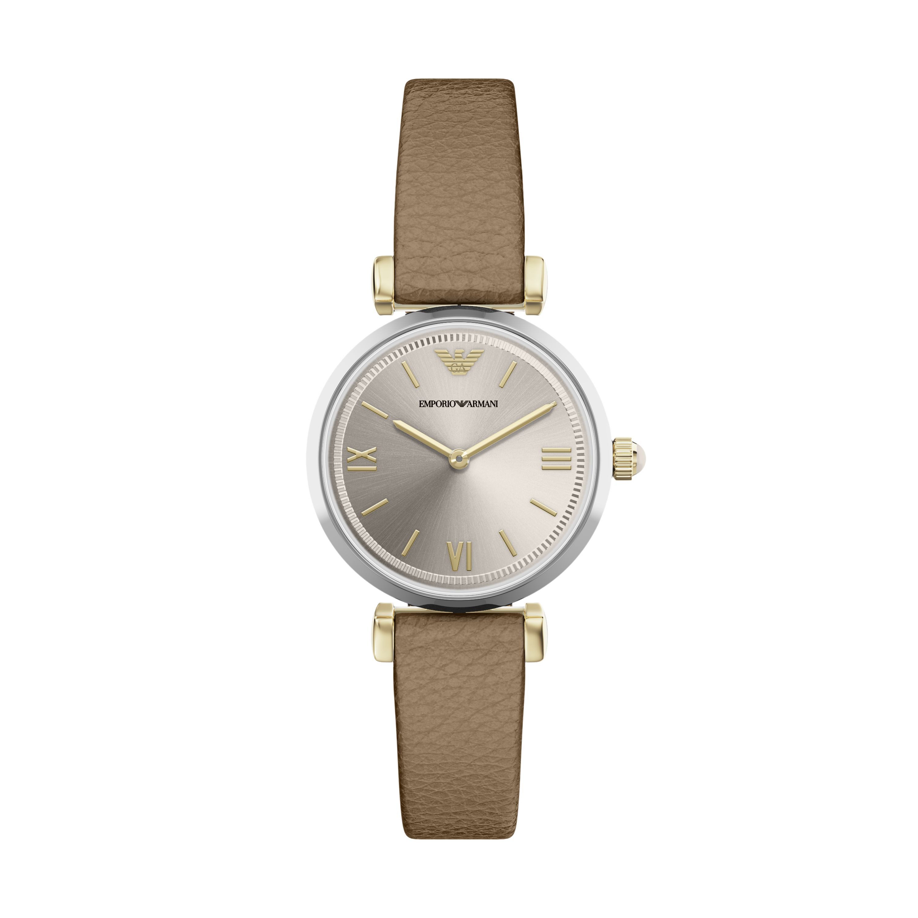 Emporio Armani Quarzuhr AR11770, Armbanduhr, Damenuhr, Lederarmband, analog