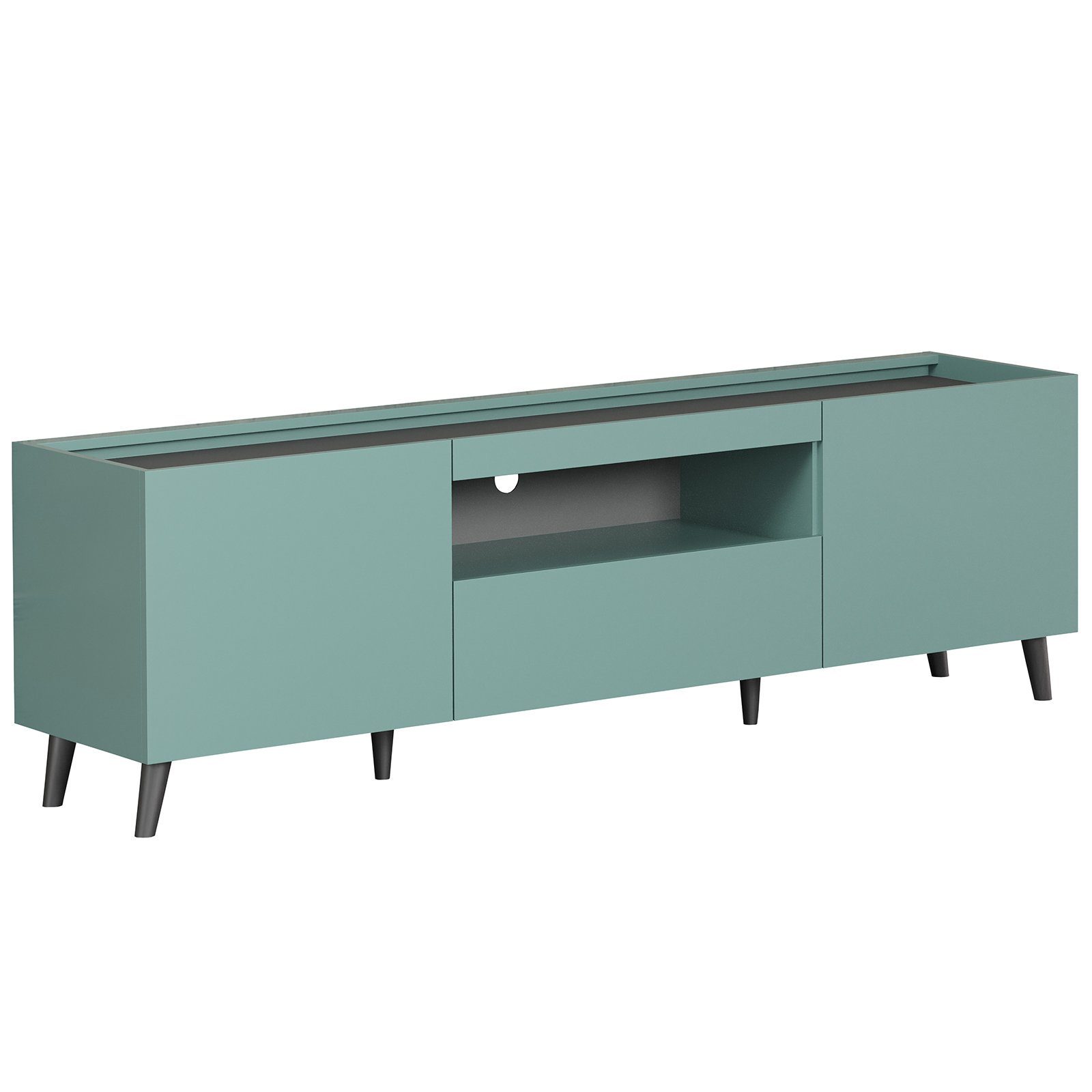 trendteam Lowboard Lowboard TV-Schrank Melton, Dusk Blue / Anthrazit,  schlicht und schnörkellos