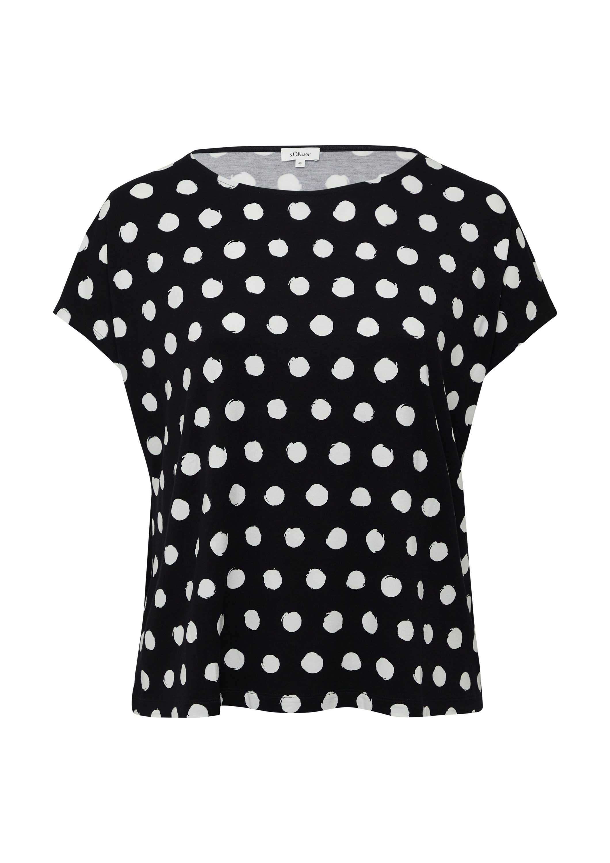 s.Oliver Kurzarmshirt T-Shirt T-Shirt aus Viskosemix im Relaxed Fit günstig online kaufen