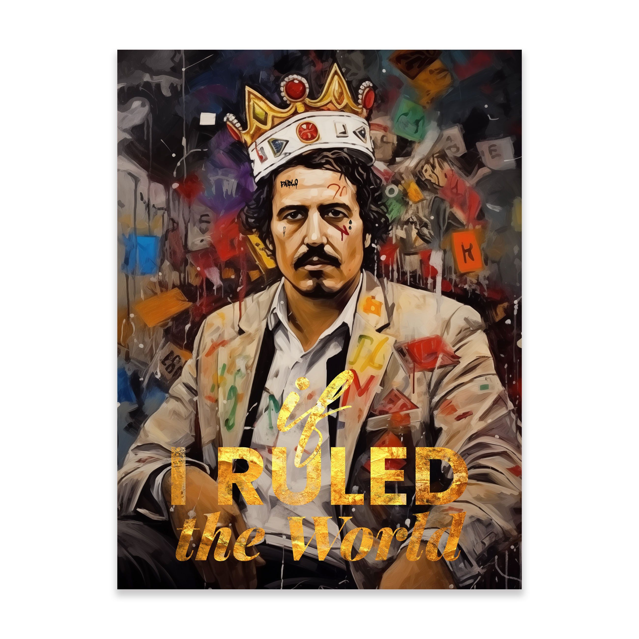 Wallarena Poster Motivation Escobar Wohnzimmer Schlafzimmer Kunstdruck Wandbild XXL, Motivation Poster Bild (Premium Poster mit Rahmen / Ohne Rahmen, 1 St), Groß Wandbilder Größen zur Auswahl: 30x40 cm / 50x70 cm / 70x100 cm