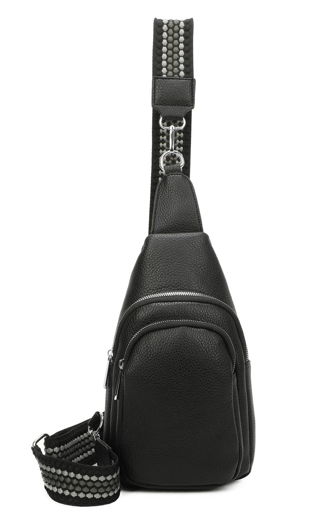 ITALYSHOP24 Schultertasche Unisex Sling-Tasche Bodybag Crossbody Brusttasche, Umhängetasche, Crossover & Rucksack