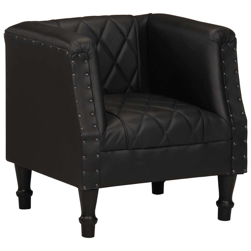 vidaXL Sessel Sessel Schwarz Echtes Ziegenleder (1-St)