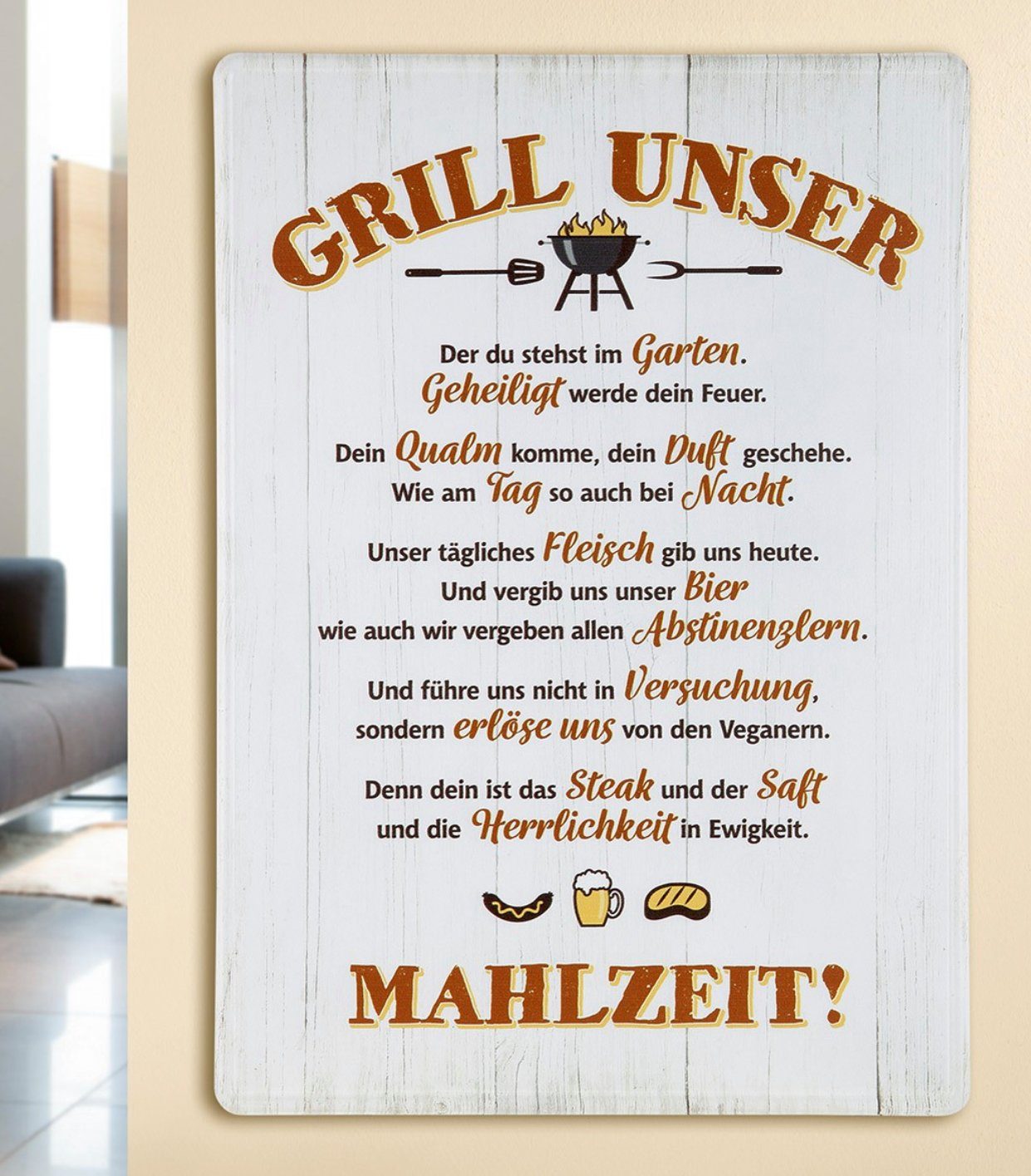 GILDE Wandbild, Grillen, Grosses tolles Griller günstig online kaufen